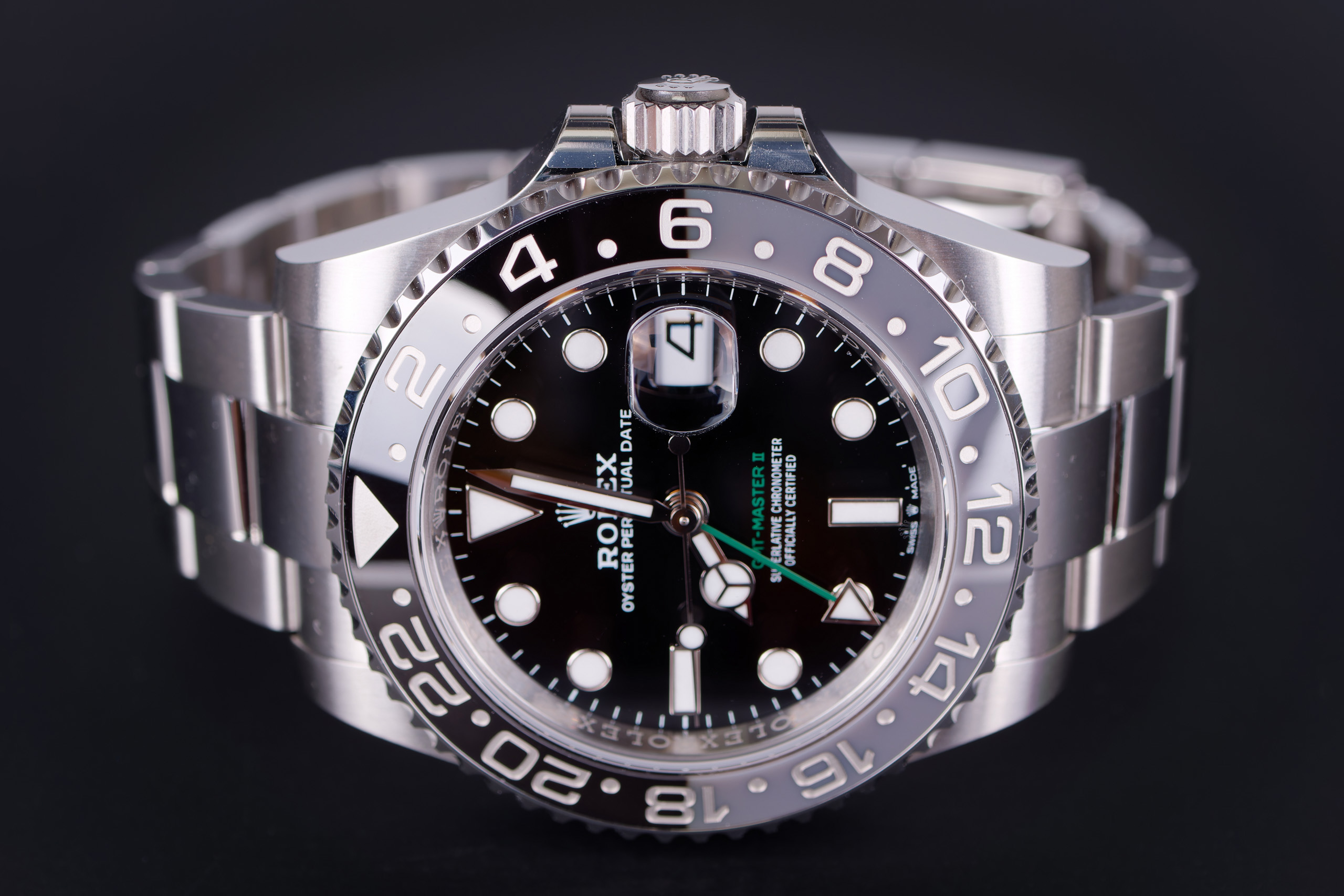 Rolex GMT Master II Stainless Steel Bruce Wayne 40mm 126710GRNR