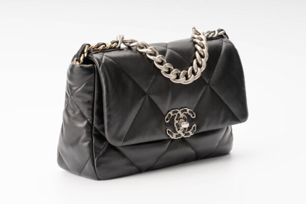 Chanel 19 Medium Black Lambskin - Luxury Shopping