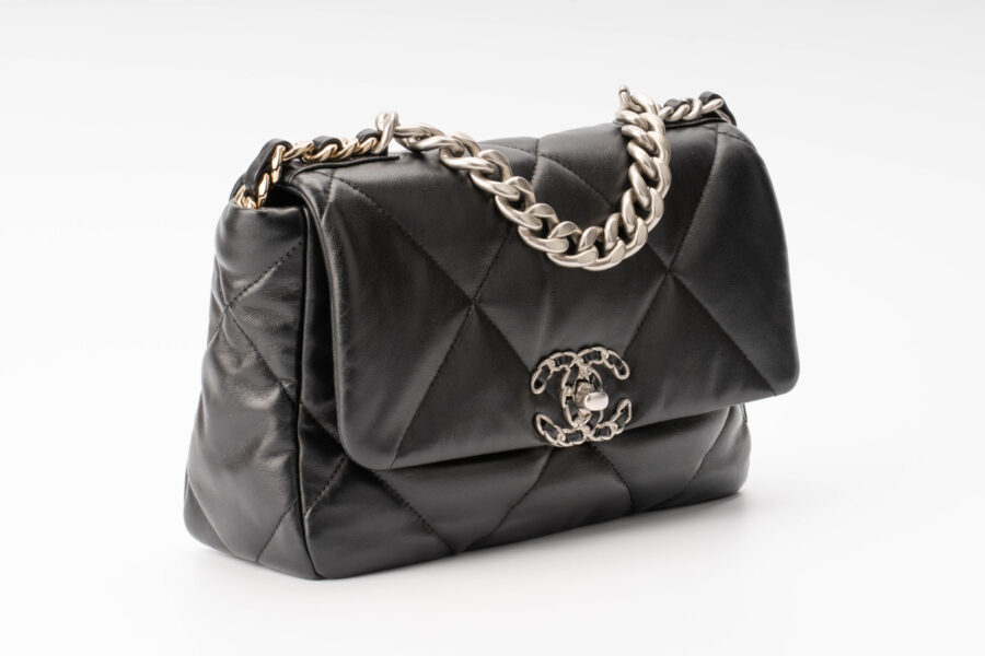 Chanel 19 Medium Black Lambskin Luxury Shopping