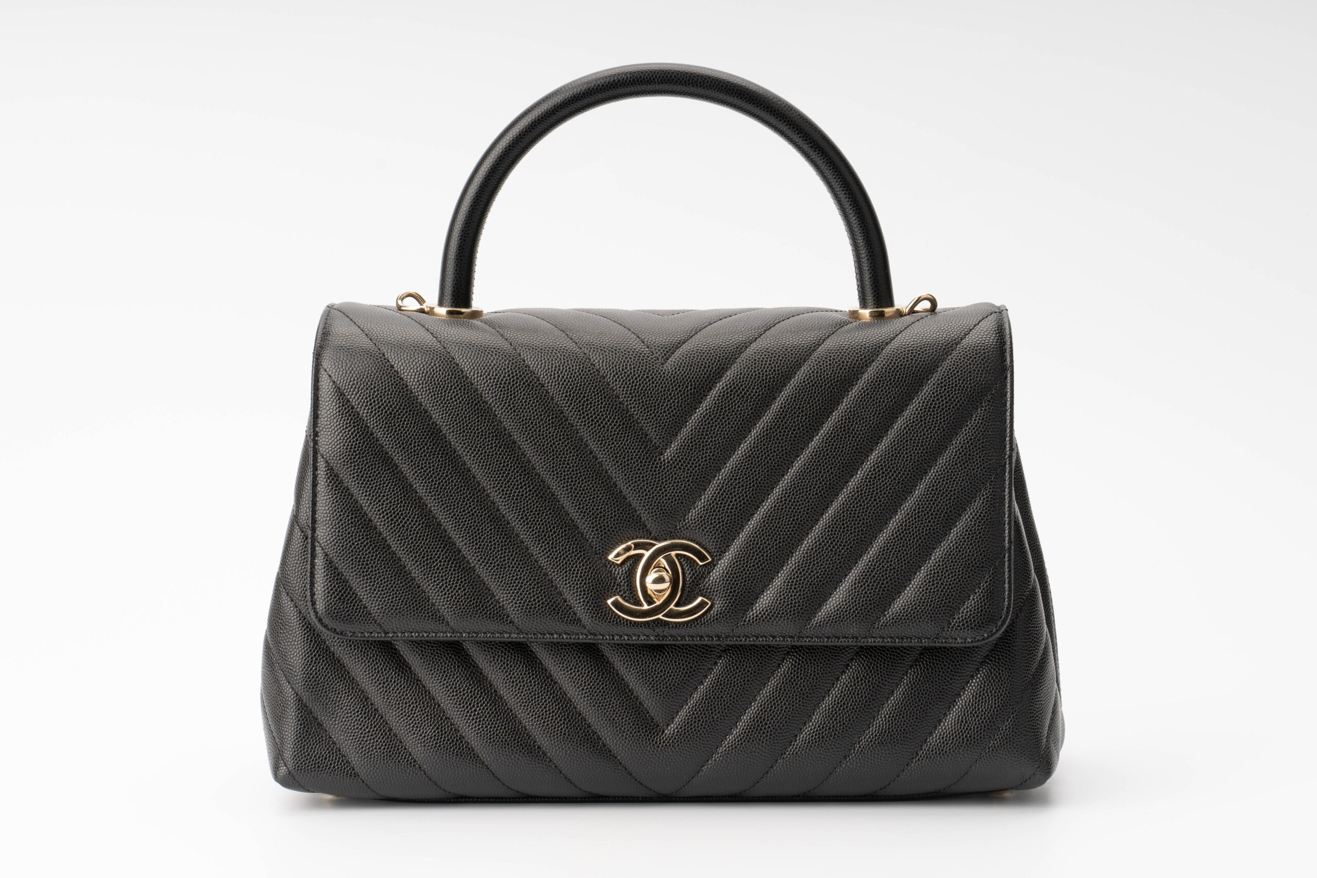 Chanel Coco Handle Medium Black Caviar - Luxury Shopping