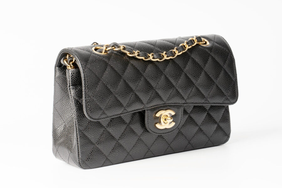 Chanel Small Classic Flap Caviar Black Luxury Shopping