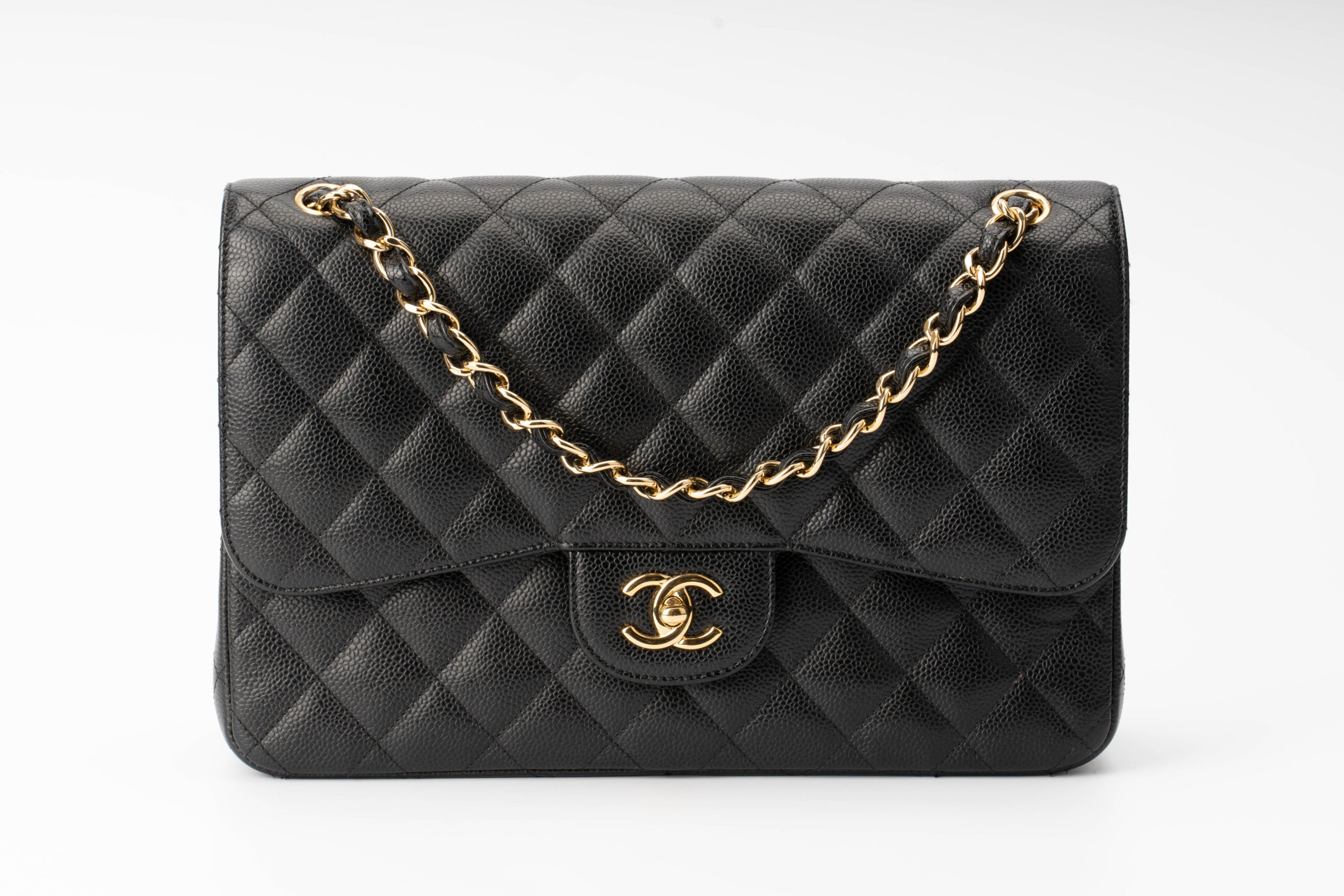 Chanel Jumbo Classic Flap Black Caviar GHW - Luxury Shopping