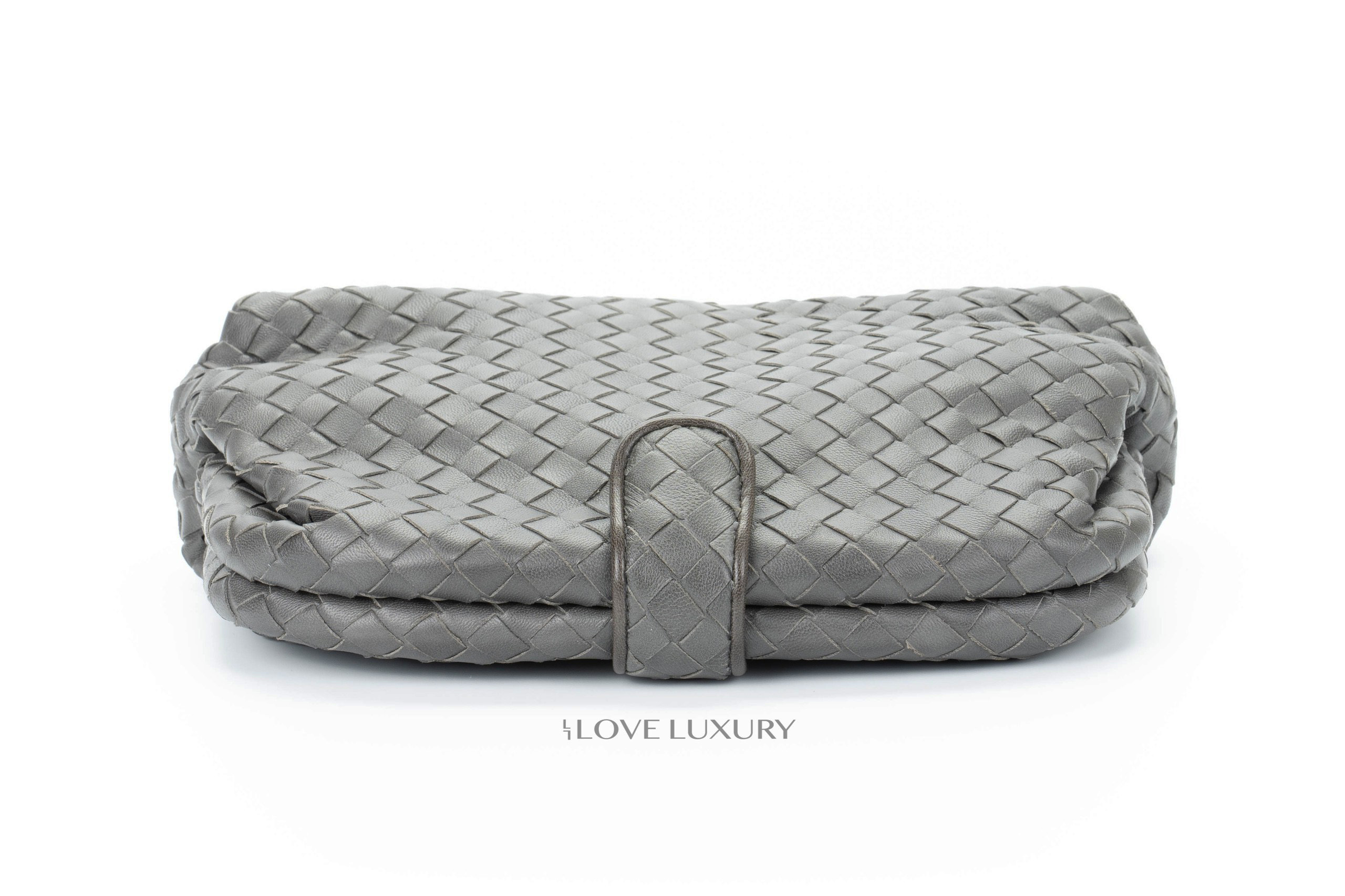 Bottega Veneta Lauren Hutton 1980 Clutch Grey Luxury Shopping