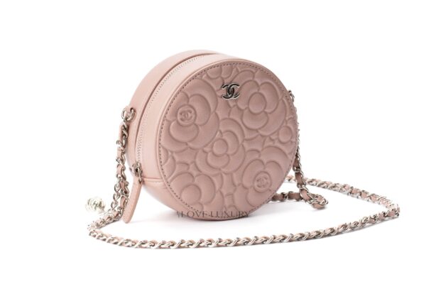 Chanel Small Camelia Round Bag on a Chain Luxury Shopping