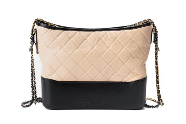 Chanel Gabrielle Large Beige and Black Luxury Shopping