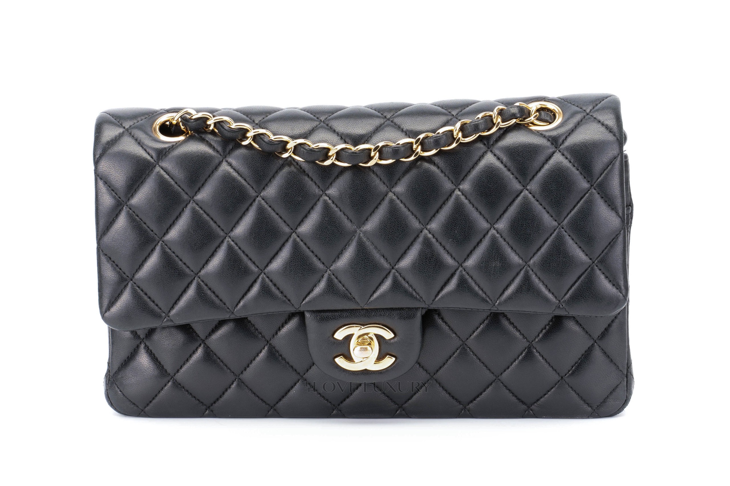 Chanel Classic Flap Medium Lambskin Gold Hardware Luxury Shopping