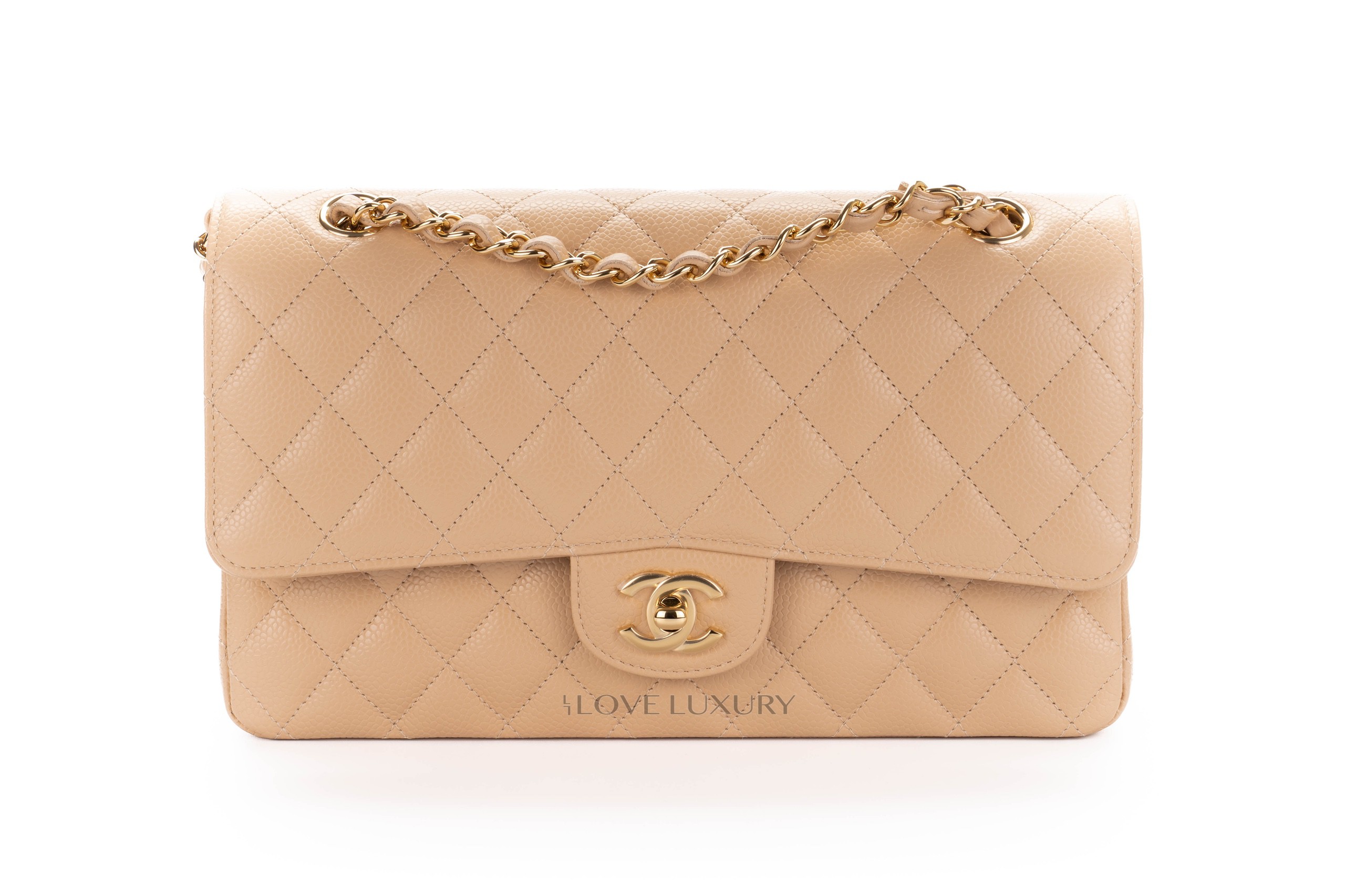 Chanel beige clair online caviar medium