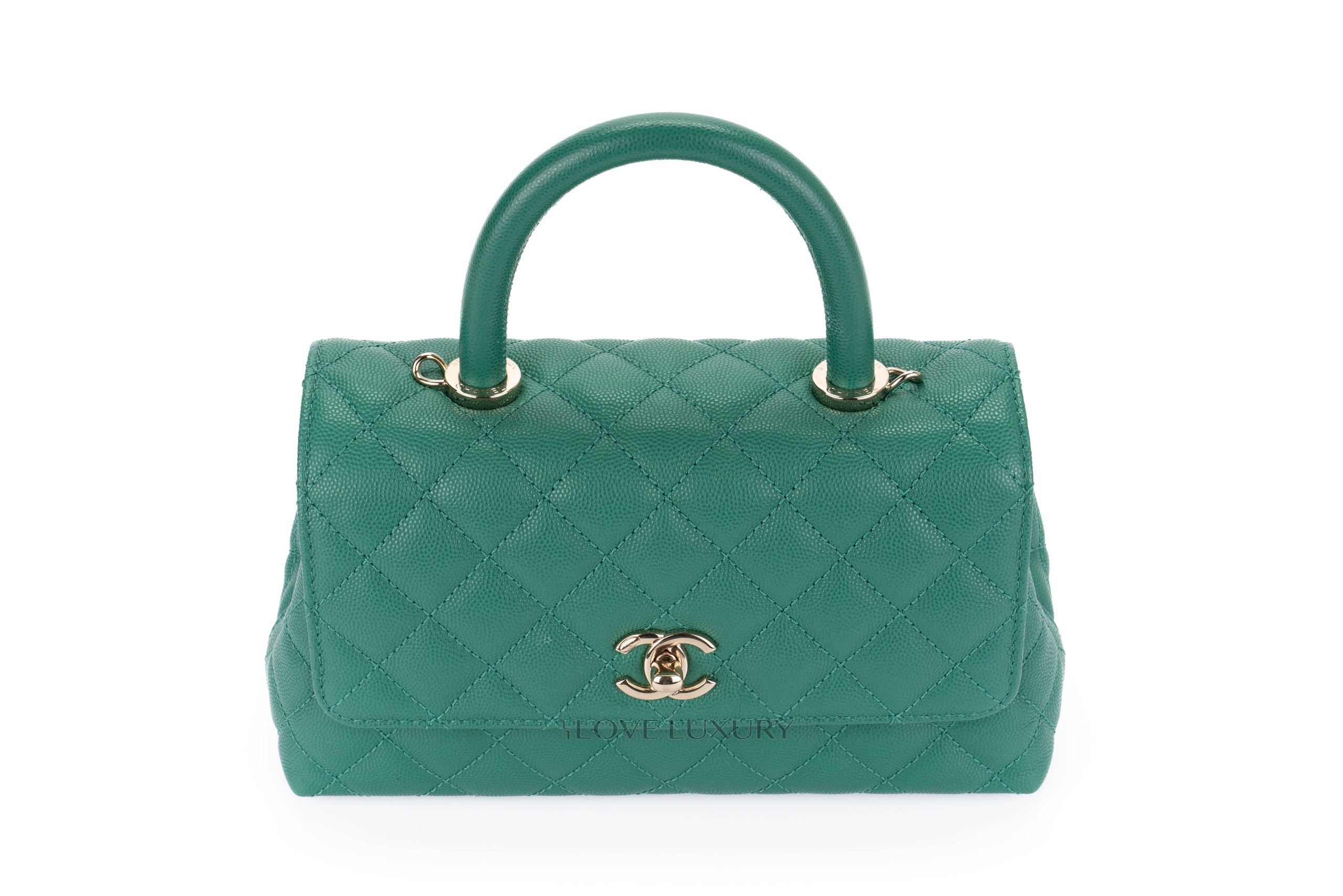 Chanel-Small-Coco-Handle-Quilted-Caviar-Emerald-Champagne-Hardware-8