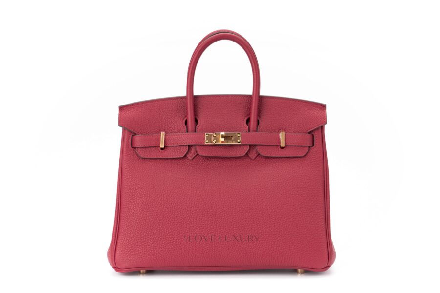 Herm s Birkin 25 Rouge Grenate Togo Gold Hardware Luxury Shopping