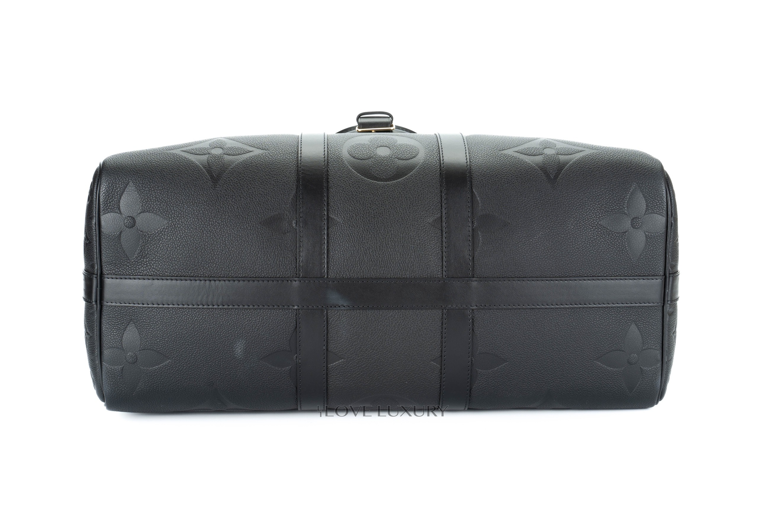 Louis Vuitton Keepall Bandouliere 45 Empriente Leather Jumbo Monogram Black  - Luxury Shopping