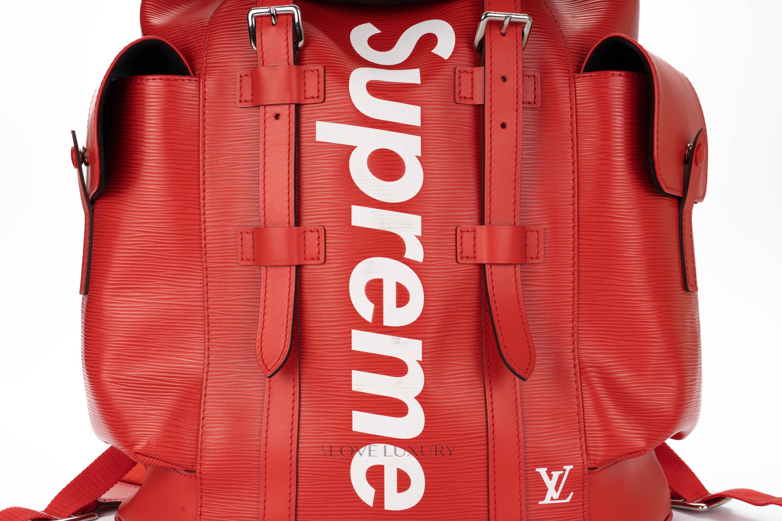 Louis Vuitton x Supreme Backpack Red Epi - Luxury Shopping