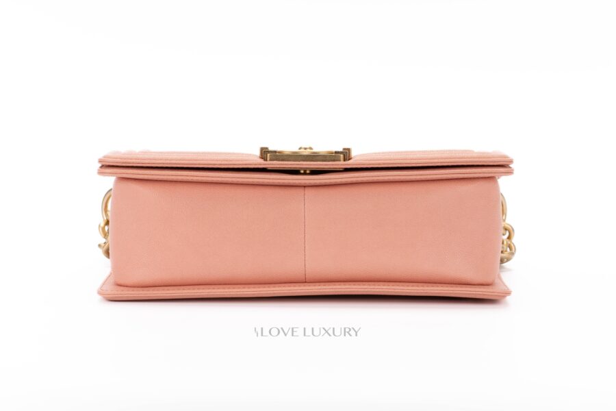 Chanel Medium Boy Bag Pink Caviar GHW 27 Series Luxury Shopping