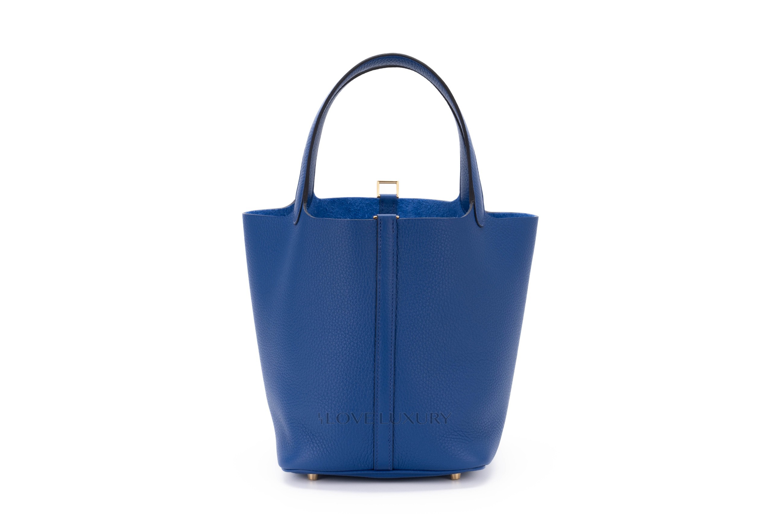 Hermès Picotin Lock 22 Bleu Royal Clemence Gold Hardware - Luxury Shopping