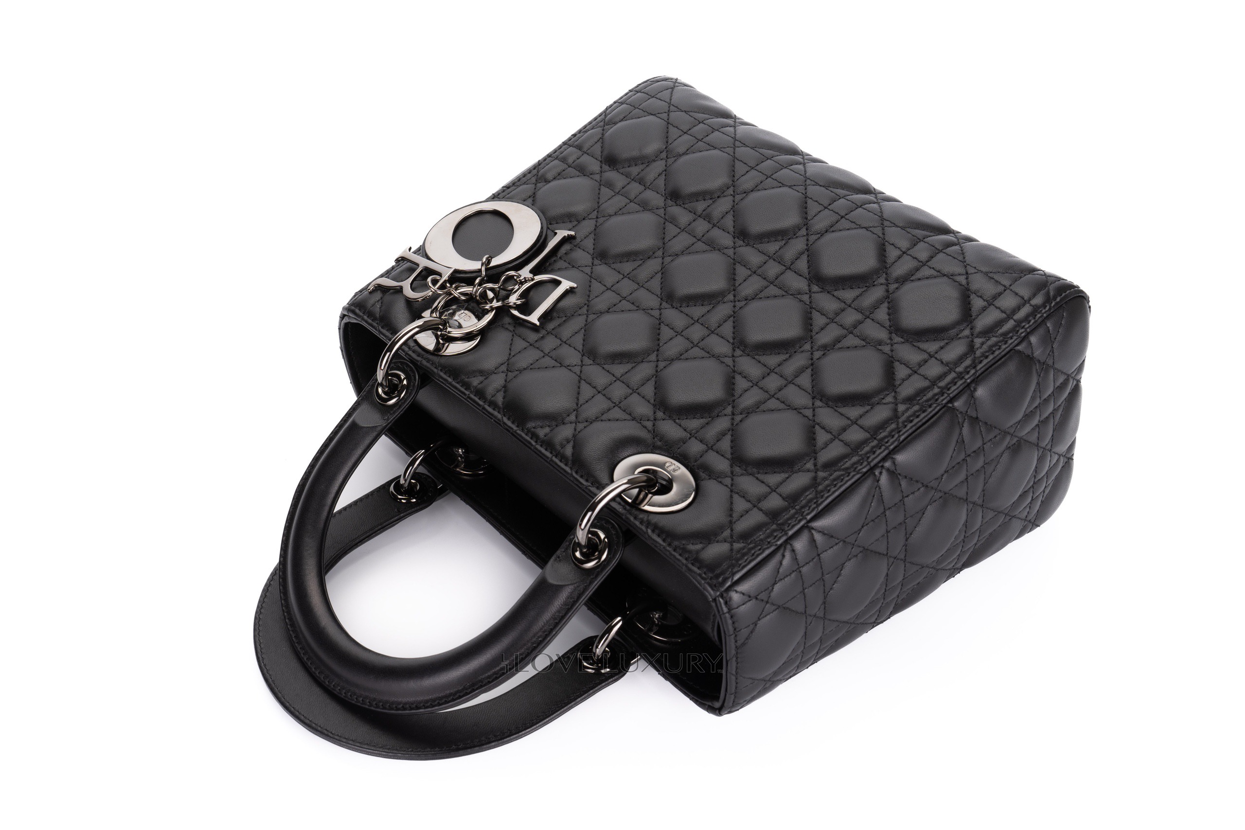 Dior-Lady-Dior-Black-Medium-Lambskin-Ruthenium-8