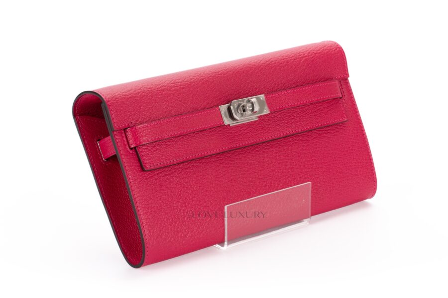 Hermès Kelly To Go Rose Mexico Chevre Mysore Palladium Hardware