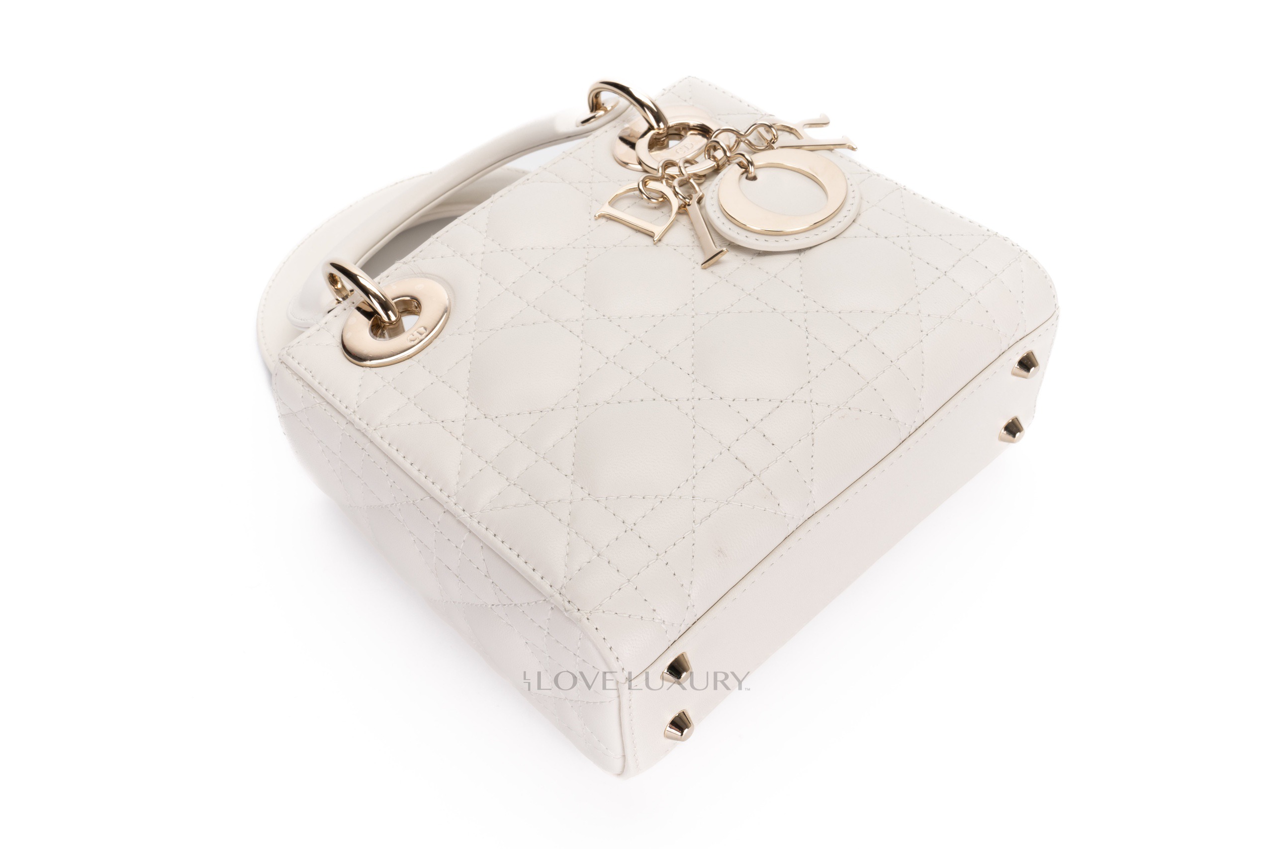 Dior-Mini-Lady-Dior-White-Lambskin-Gold-Hardware-12