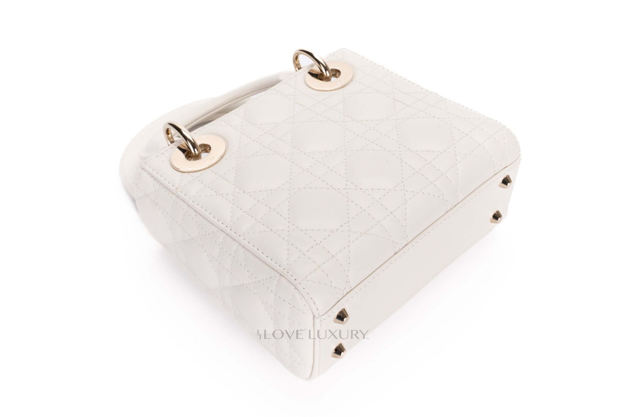 Dior-Mini-Lady-Dior-White-Lambskin-Gold-Hardware-13