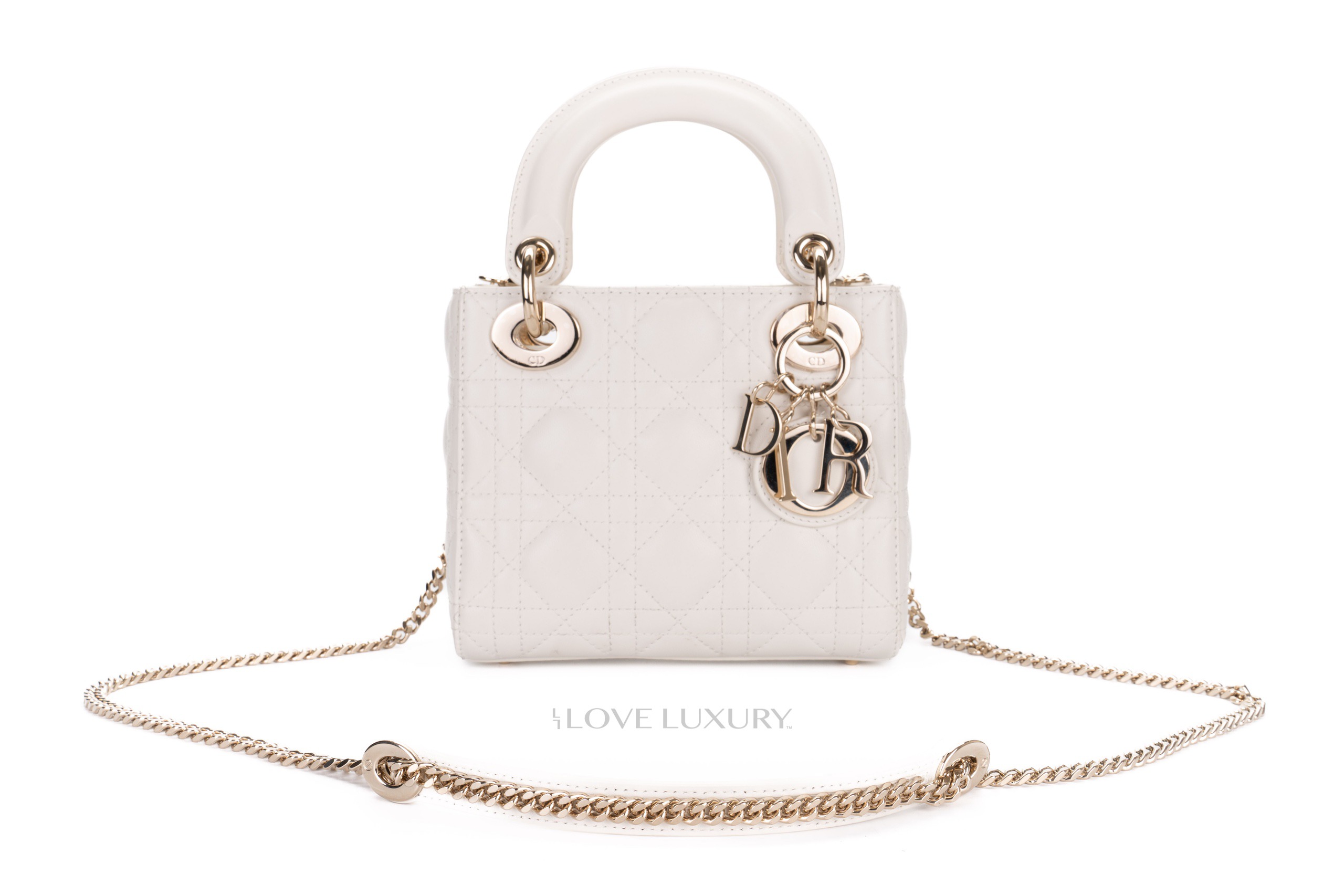 Dior-Mini-Lady-Dior-White-Lambskin-Gold-Hardware-15