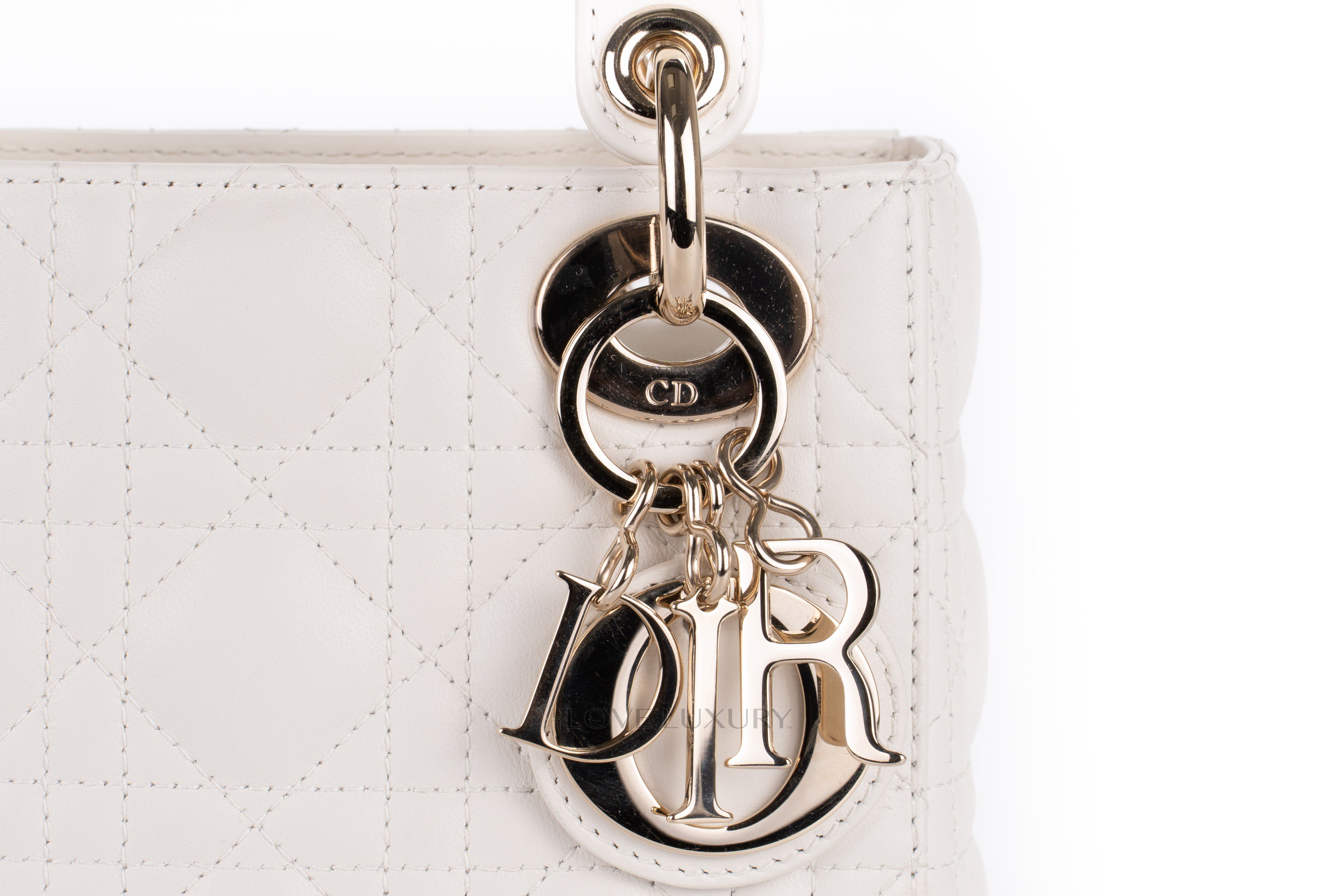 Dior-Mini-Lady-Dior-White-Lambskin-Gold-Hardware-7