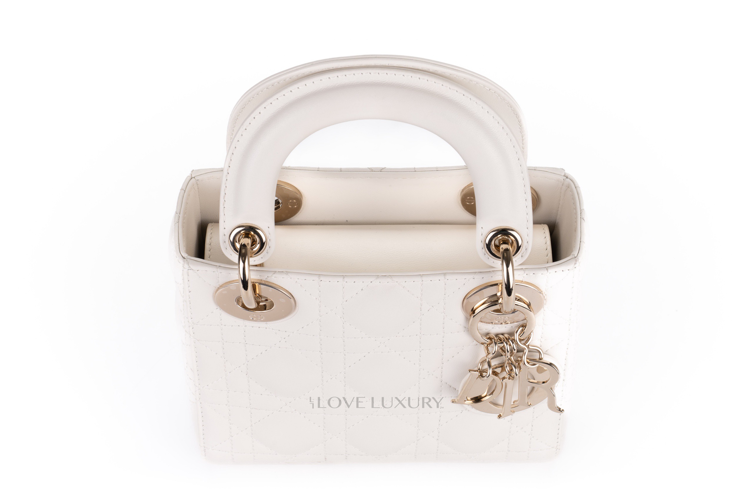 Dior-Mini-Lady-Dior-White-Lambskin-Gold-Hardware-8