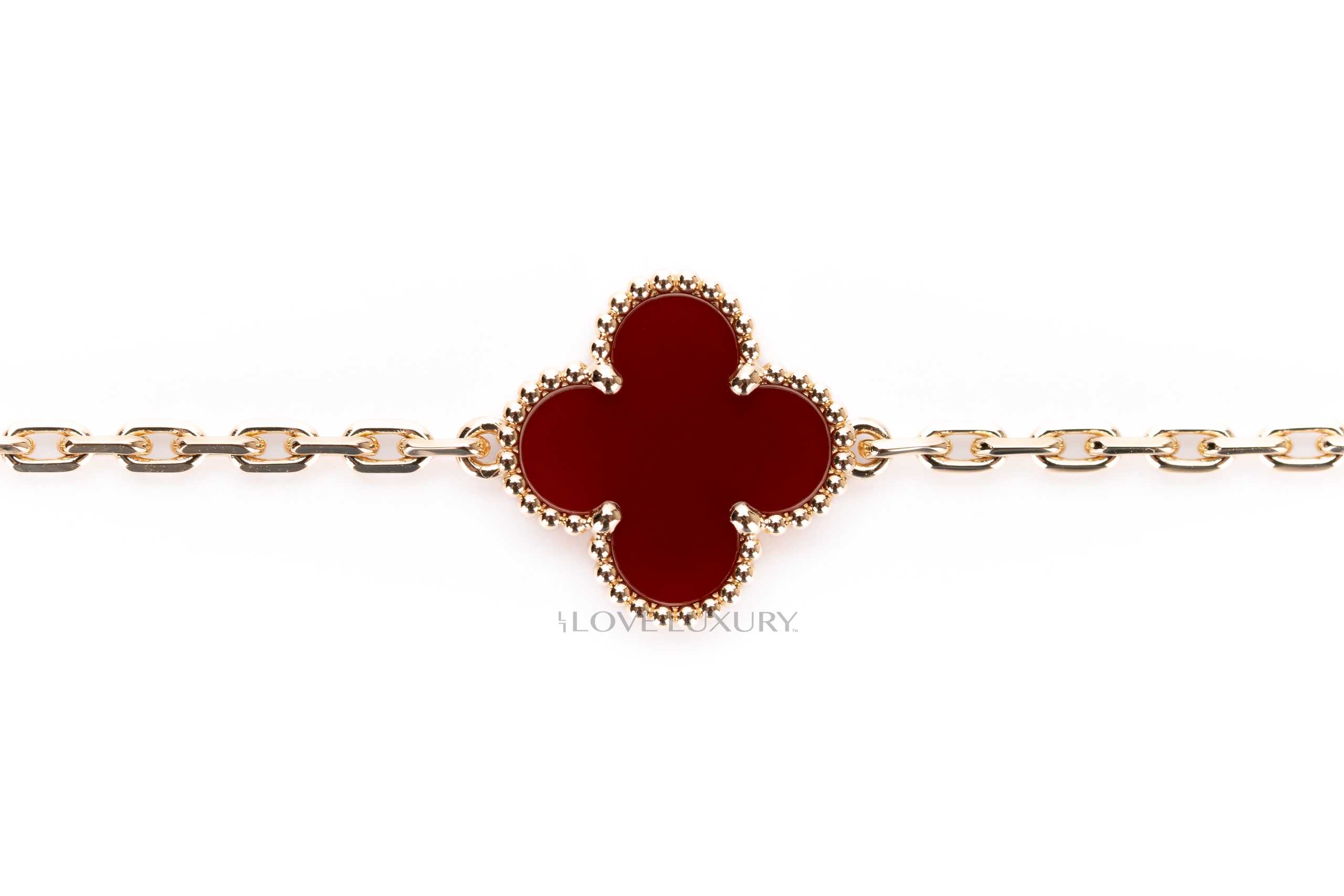 Van-Cleef-&-Arpels-Vintage-Alhambra-Bracelet-Carnelian-Yellow-Gold-1