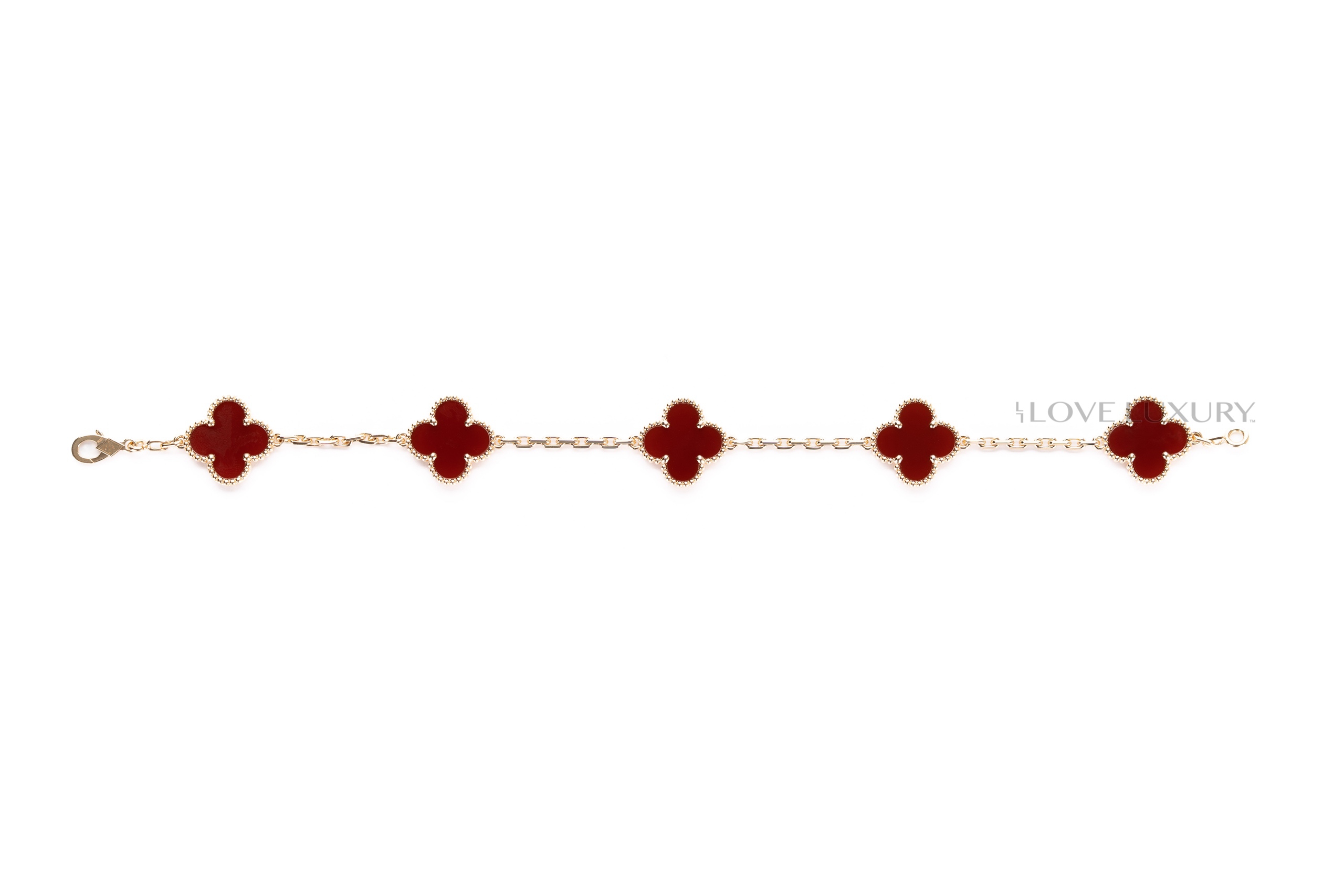 Van-Cleef-&-Arpels-Vintage-Alhambra-Bracelet-Carnelian-Yellow-Gold-5