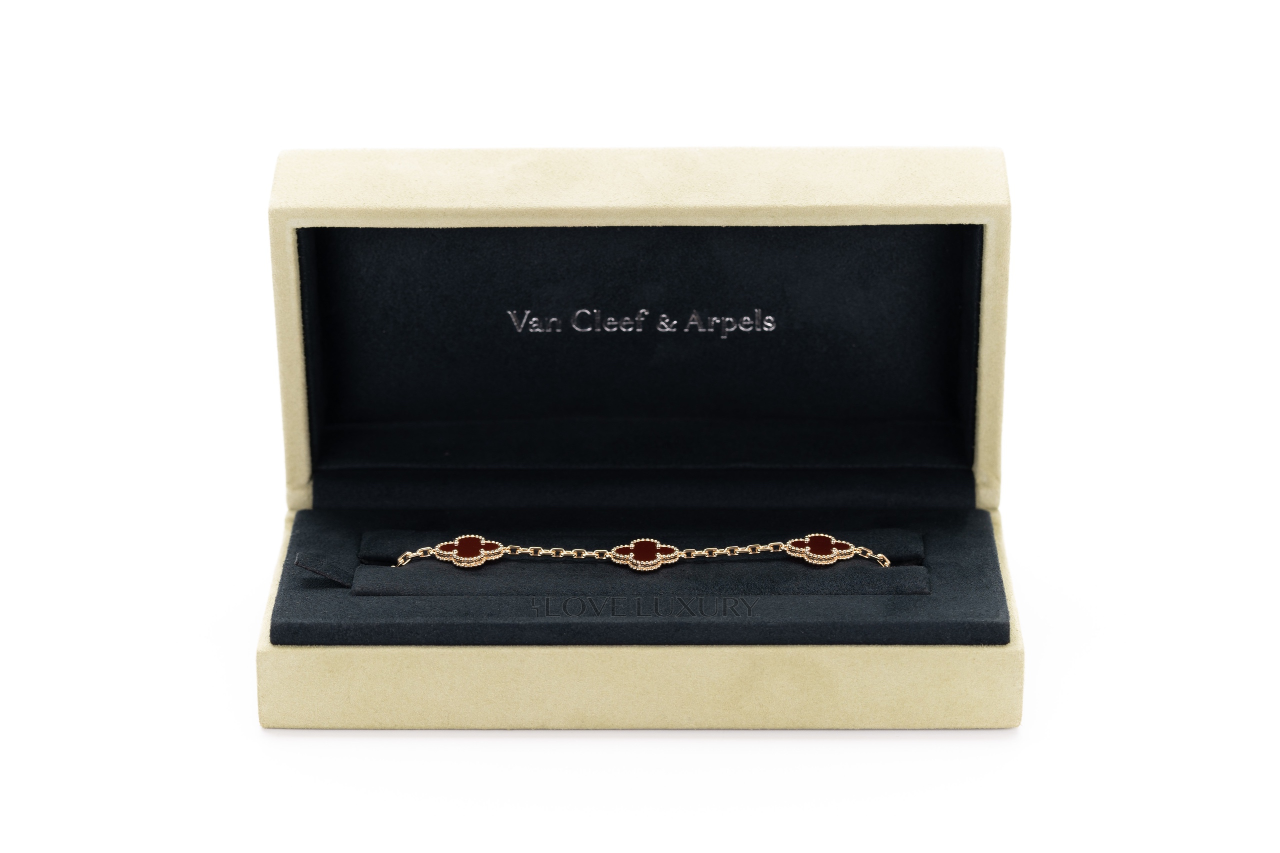 Van-Cleef-&-Arpels-Vintage-Alhambra-Bracelet-Carnelian-Yellow-Gold-6