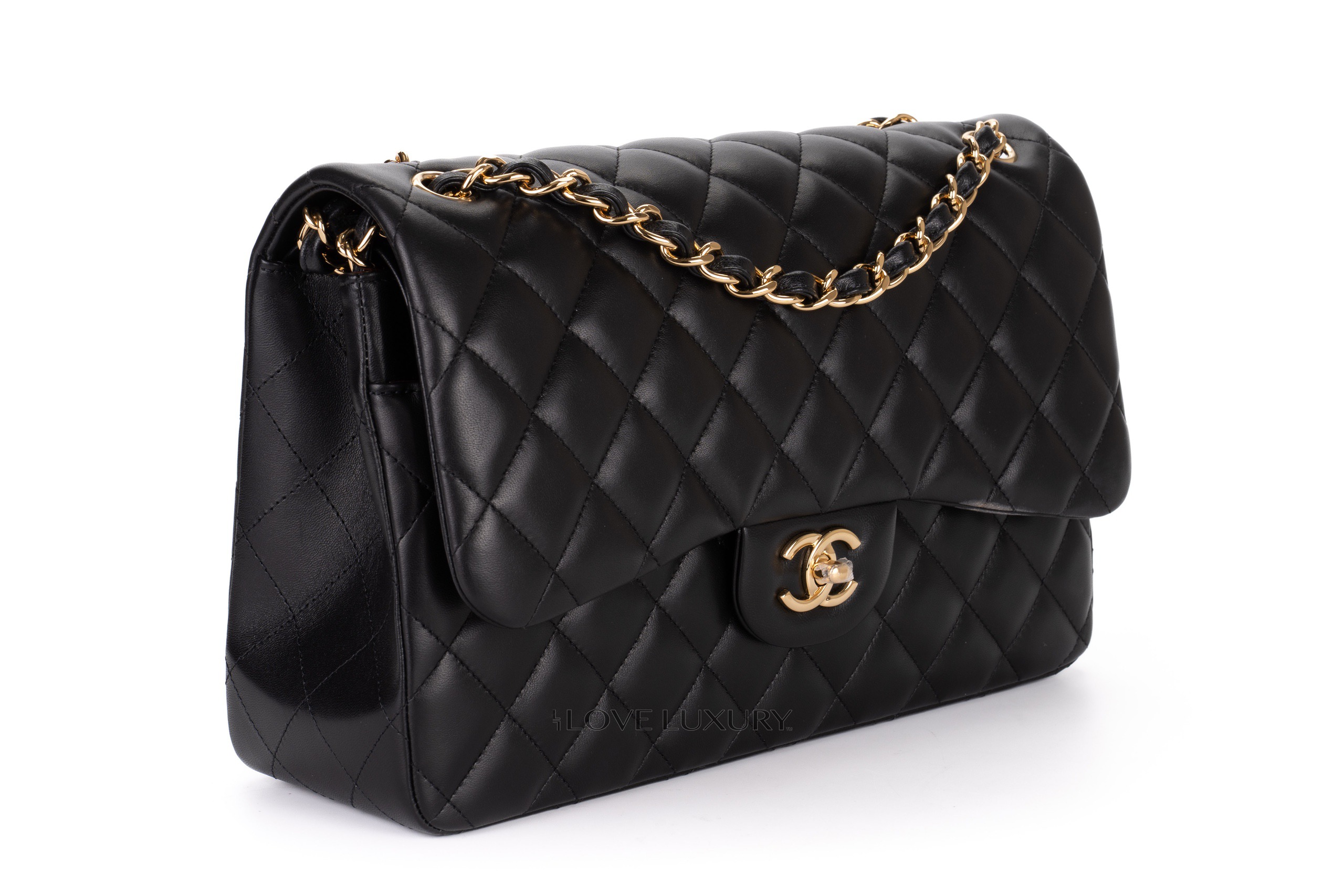 Chanel-Jumbo-Classic-Flap-Lambskin-Gold-Hardware-pre-loved-2