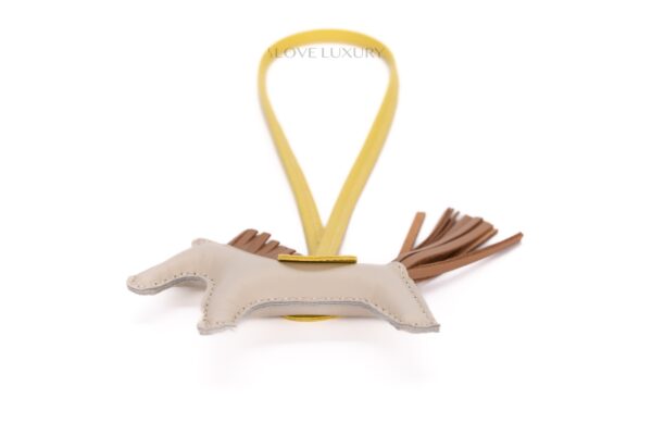 Hermès Rodeo PM Bag Charm in Chai, Lime, & Craie - Luxury