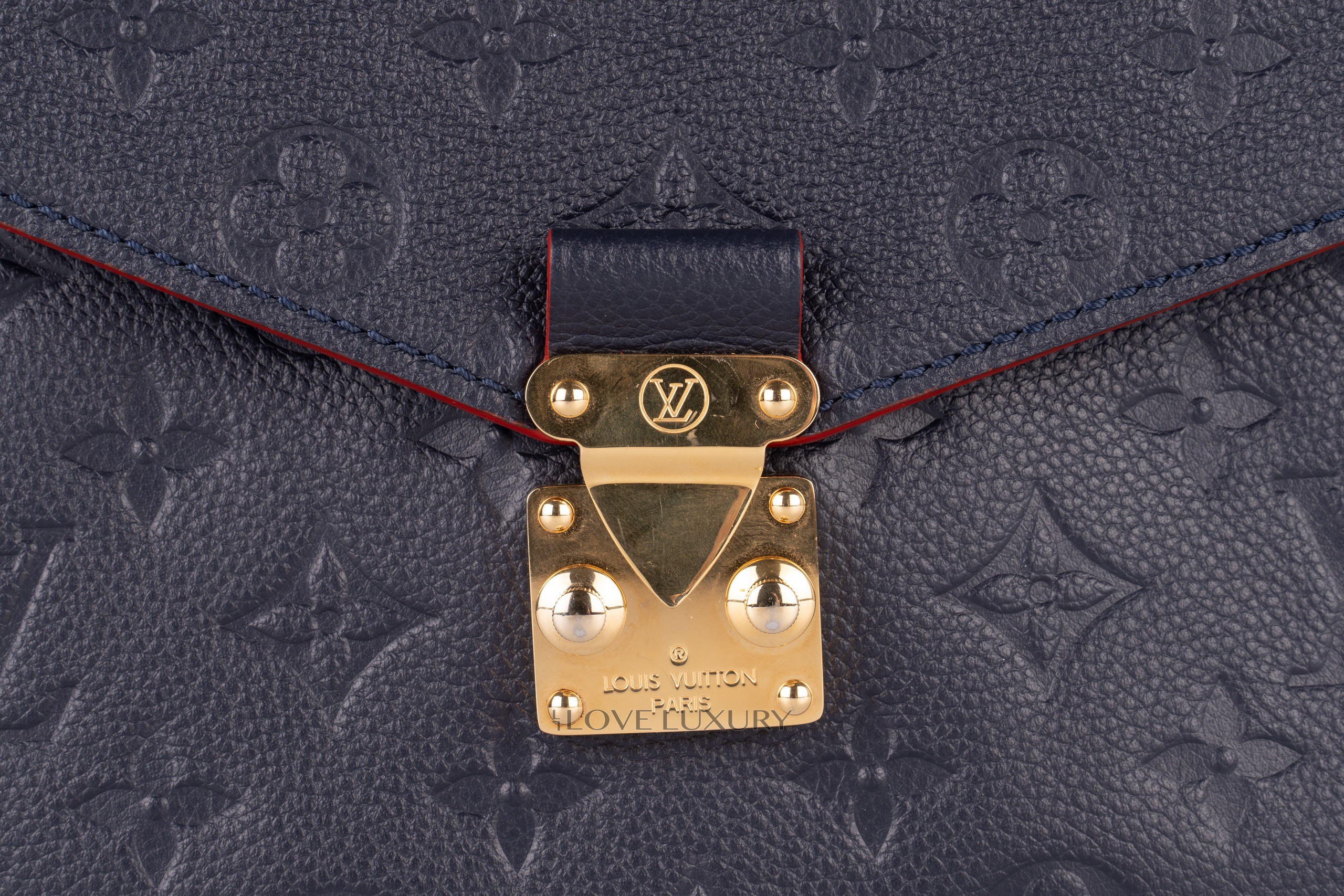 Auth Louis Vuitton Monogram Empreinte Pochette Melanie MM M68706 Marine  Rouge