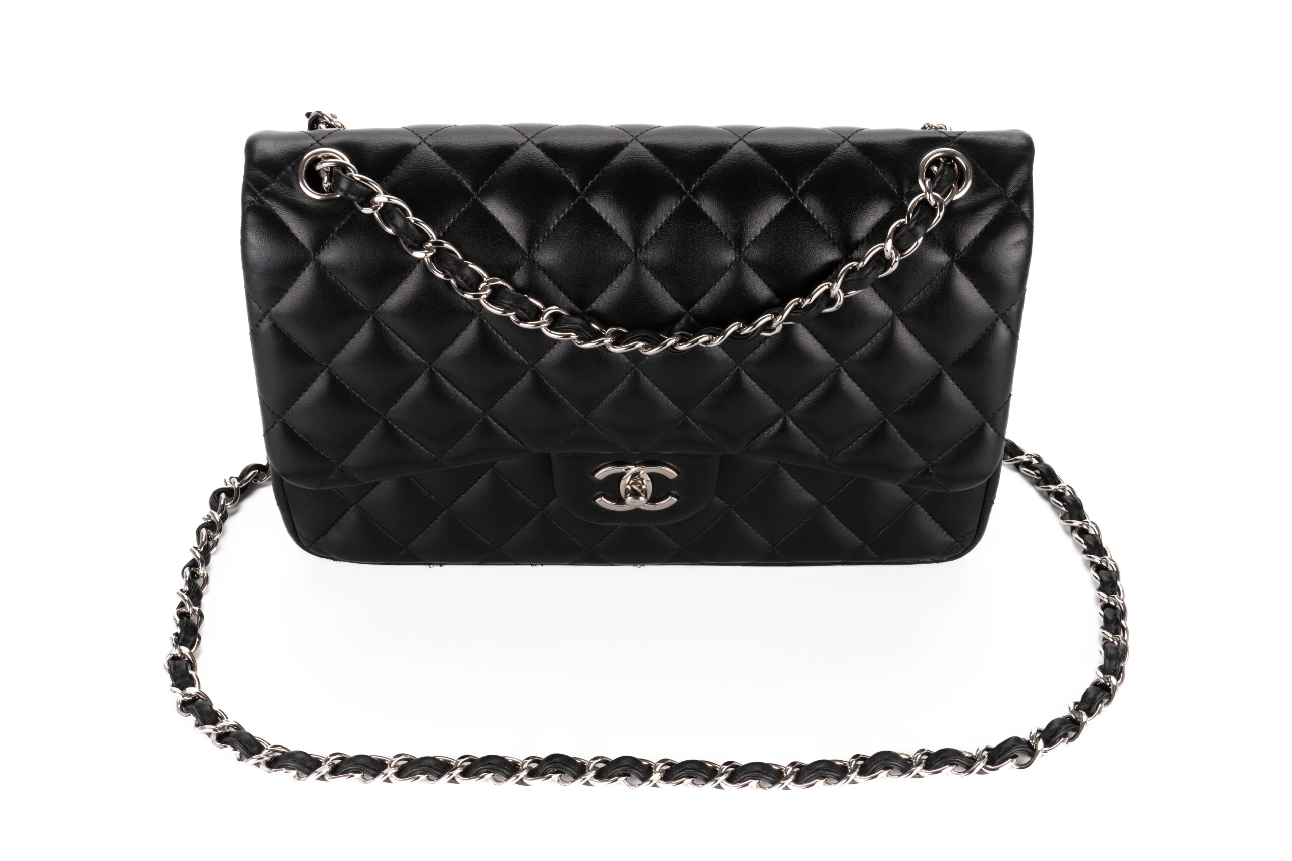 Chanel-Jumbo-Classic-Flap-Lmabskin-Black-Silver-Hardware-2012-7