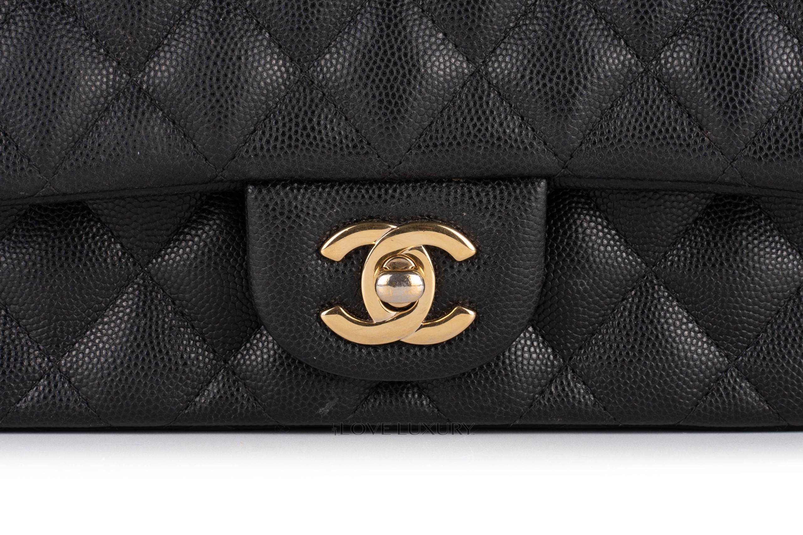 Chanel Mini Rectangular Black Caviar Gold Hardware - Luxury Shopping