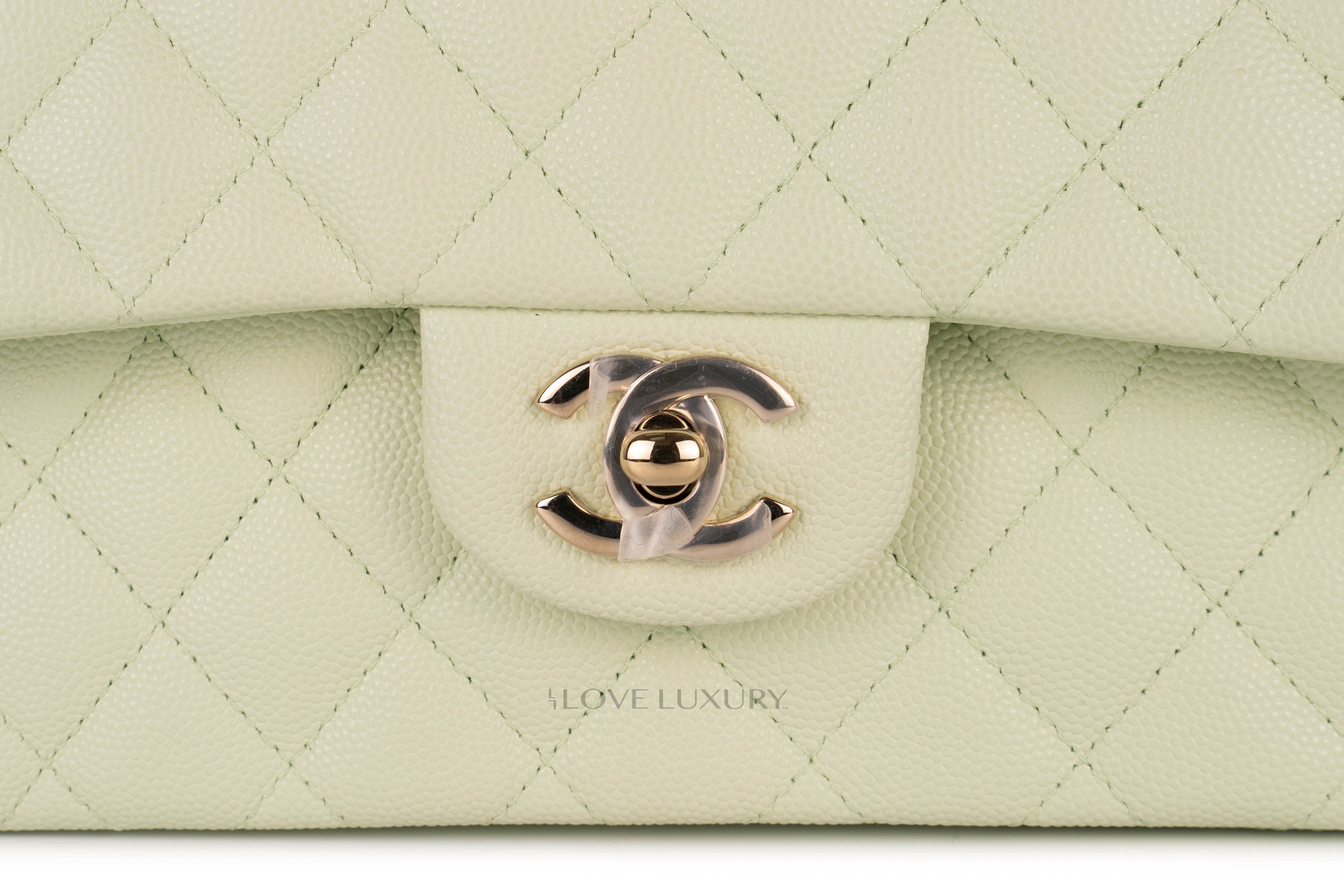 Chanel-Small-Classic-Flap-Caviar-Pastel-Green-Champagne-Hardware-22c-7