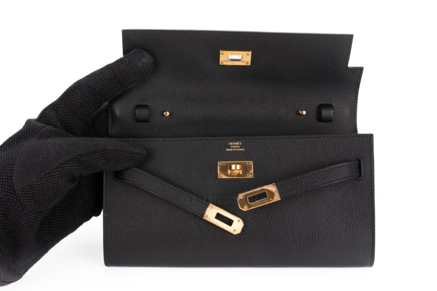 Hermès Kelly To Go Black Epsom Leather Gold Hardware Luxury Shopping