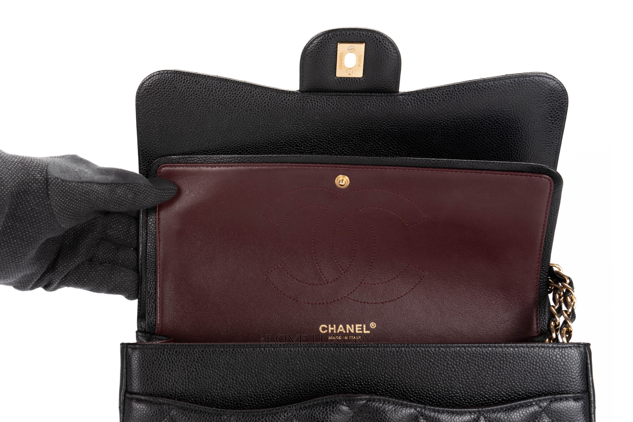 Chanel-Jumbo-Black-Classic-Flap-Caviar-Gold-Hardware-9