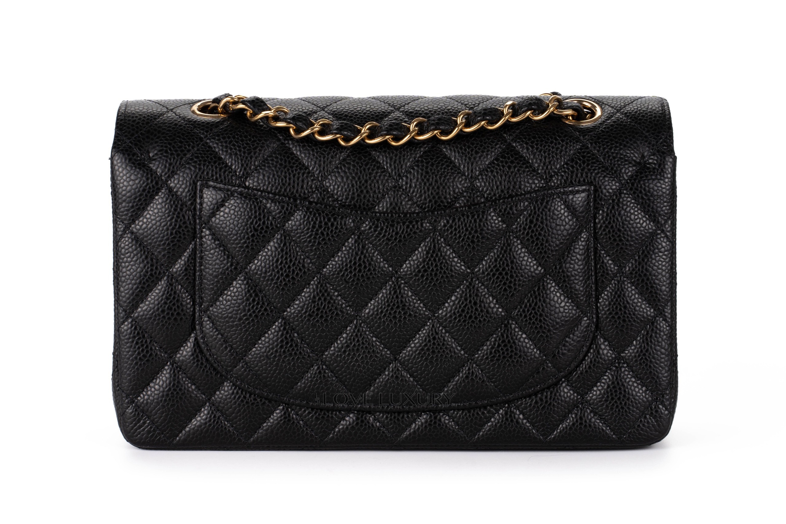 Chanel-Small-Classic-Flap-Caviar-Black-Gold-Hardware-as-new-2022-3