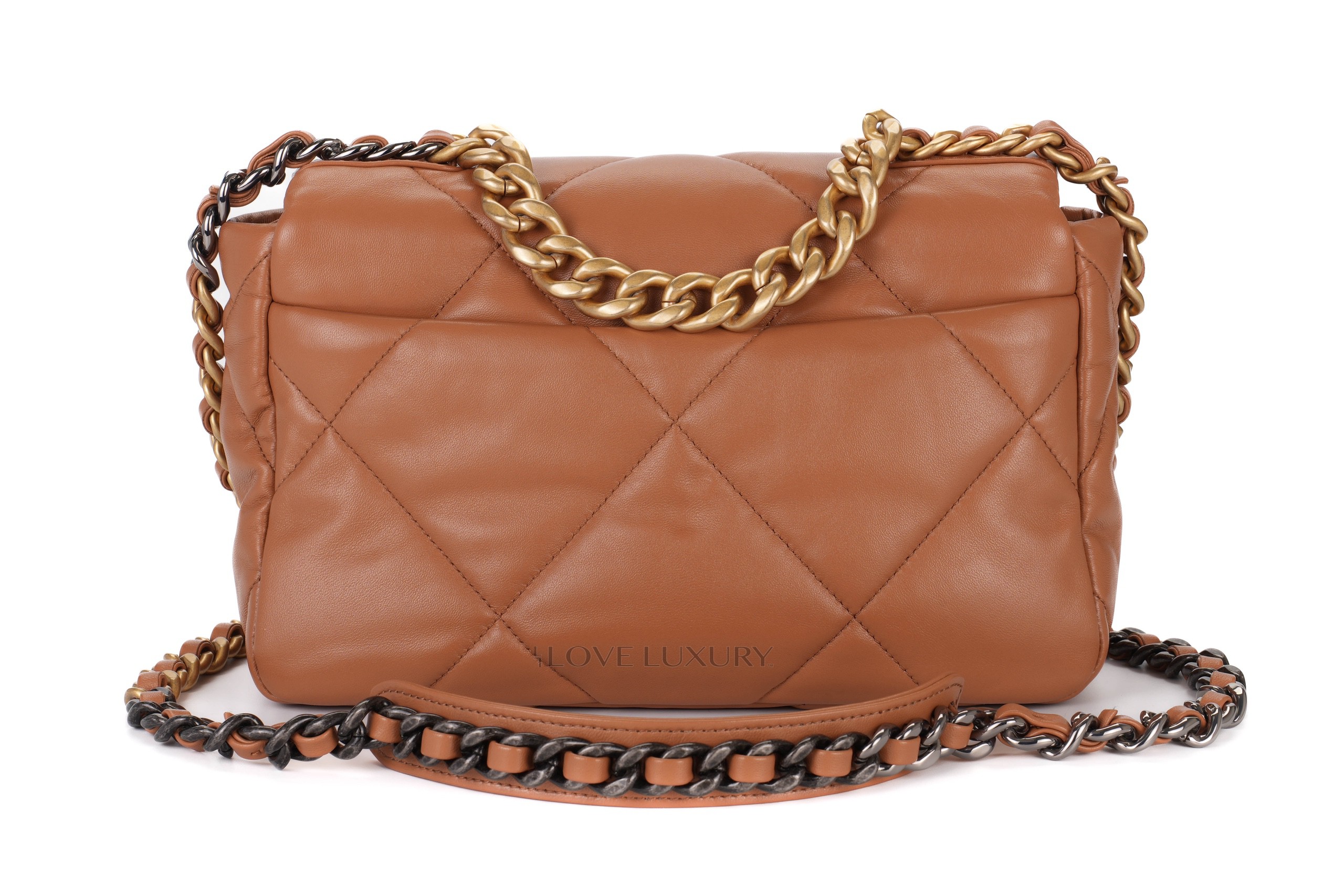 Chanel 19 Medium Caramel Lambskin Mixed Hardware Luxury Shopping