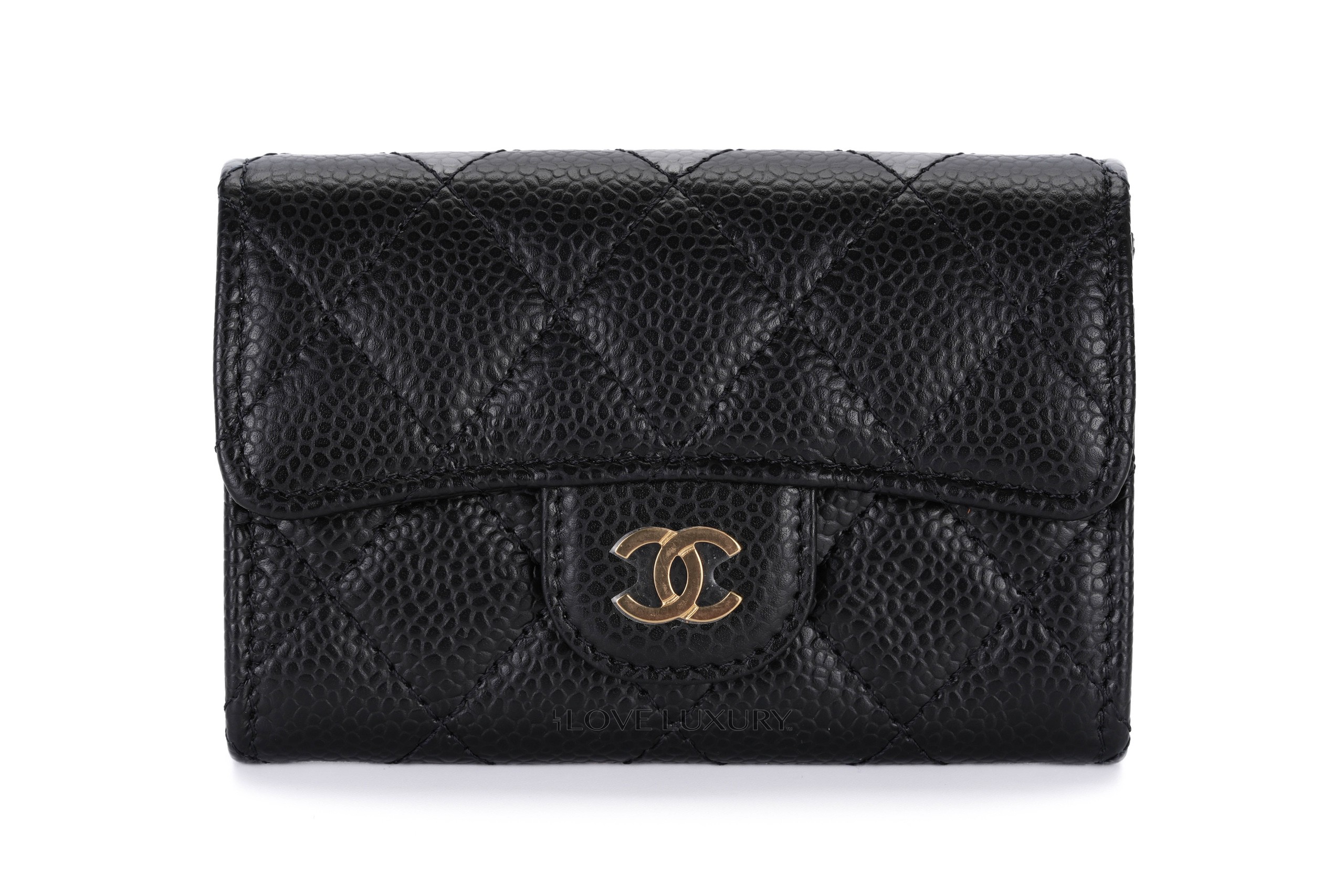 Chanel Card Holder Caviar Gold Hardware - Luxury Shopping