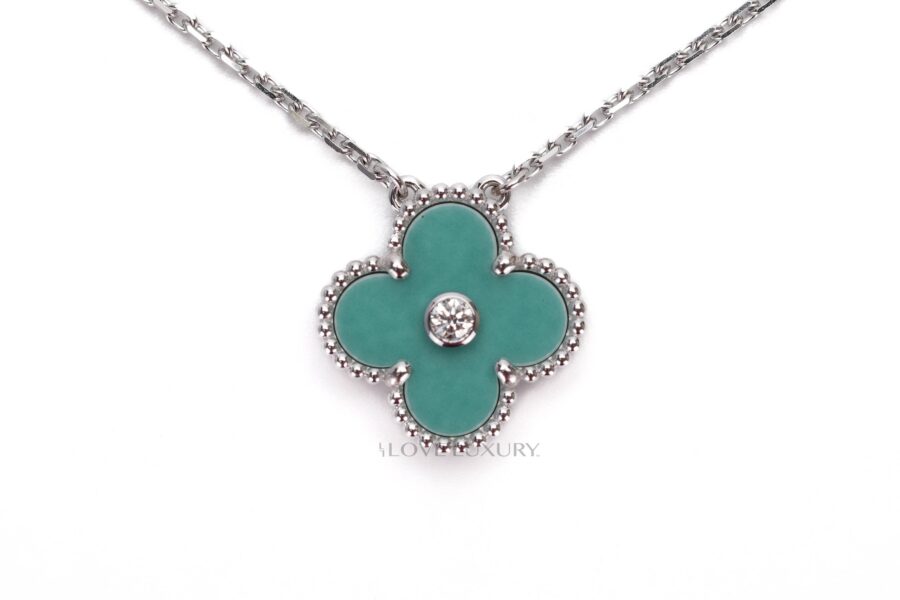 Van Cleef & Arpels Vintage Alhambra Diamond Necklace in 18k White Gold 4.83  CTW | myGemma | Item #130034
