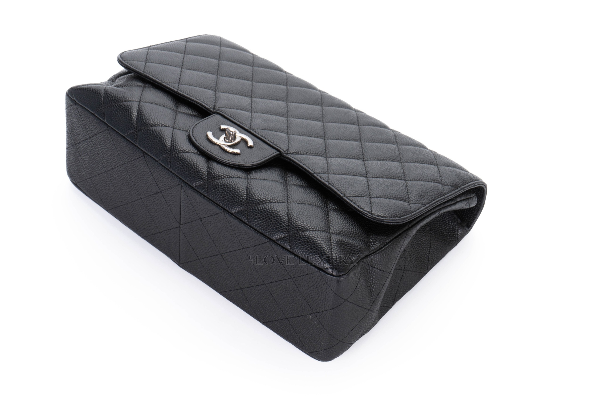 Chanel-Single-Flap-Caviar-Black-Silver-Hardware-11