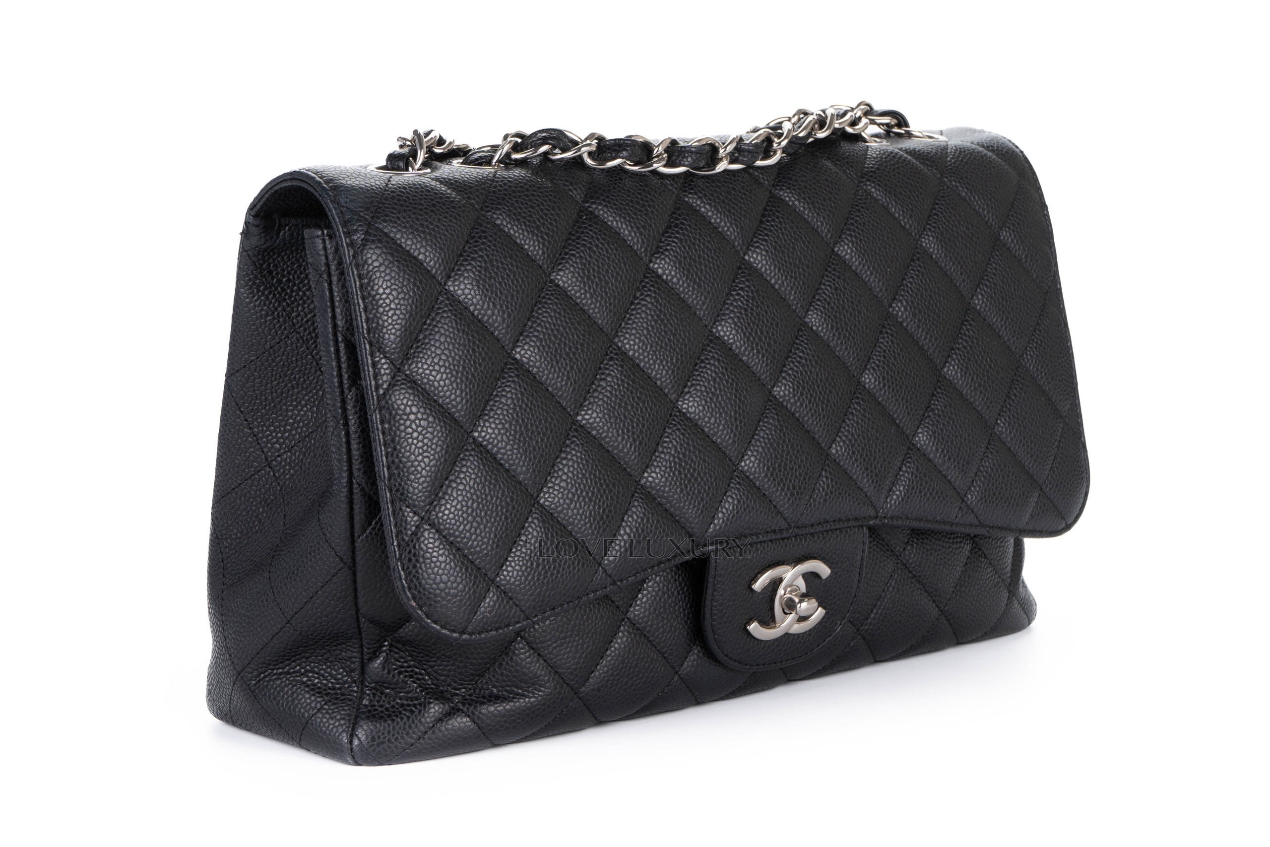 Chanel-Single-Flap-Caviar-Black-Silver-Hardware-2