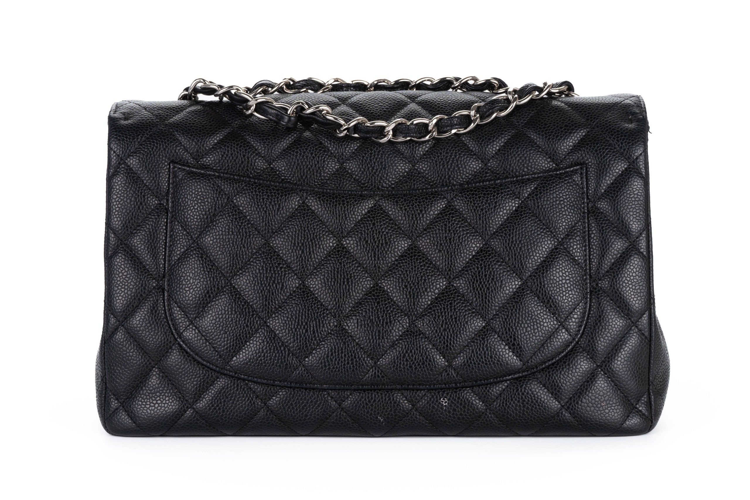 Chanel-Single-Flap-Caviar-Black-Silver-Hardware-3