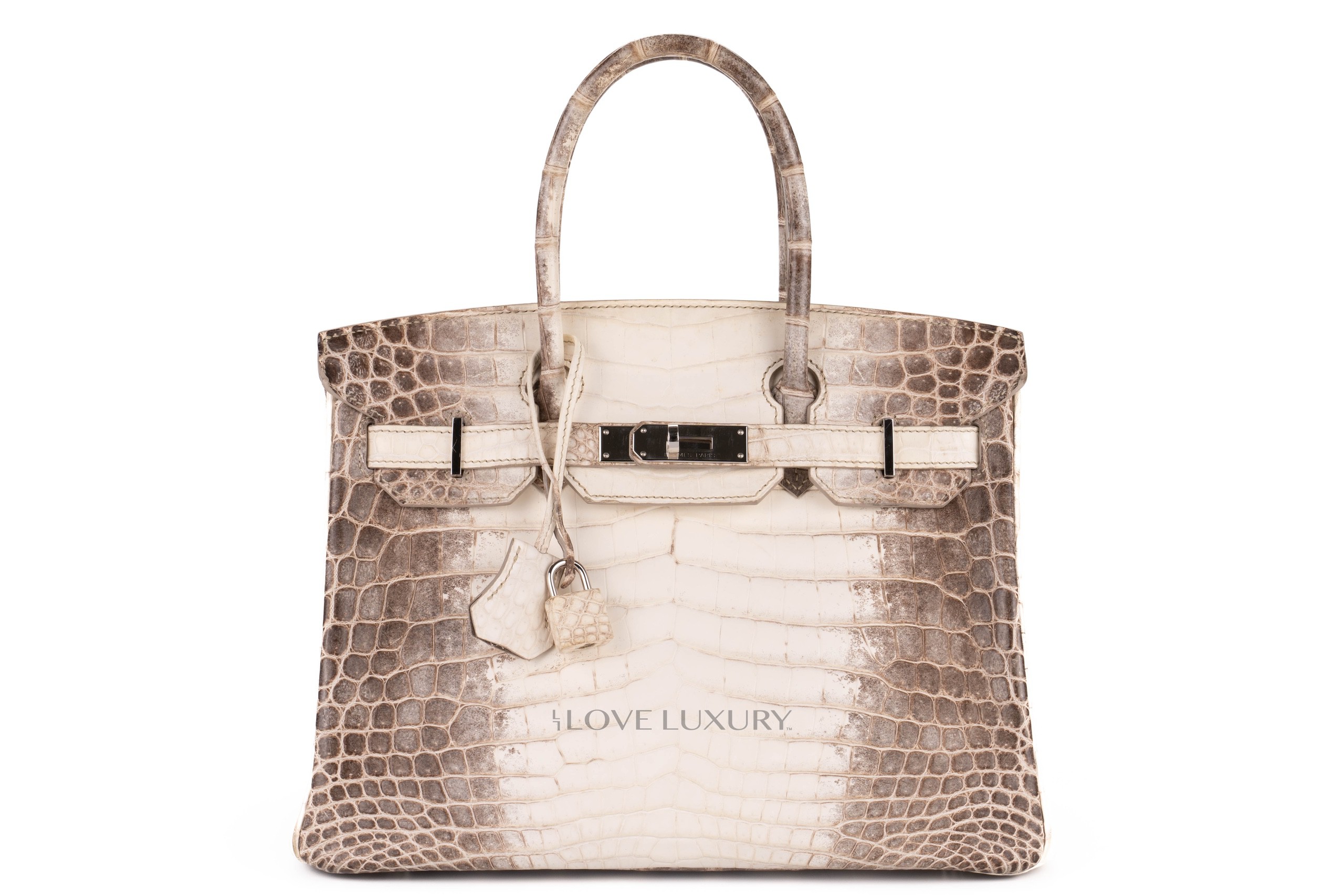 Hermès Birkin 30 Himalayan Blanc Crocodile Niloticus Palladium Hardware ...