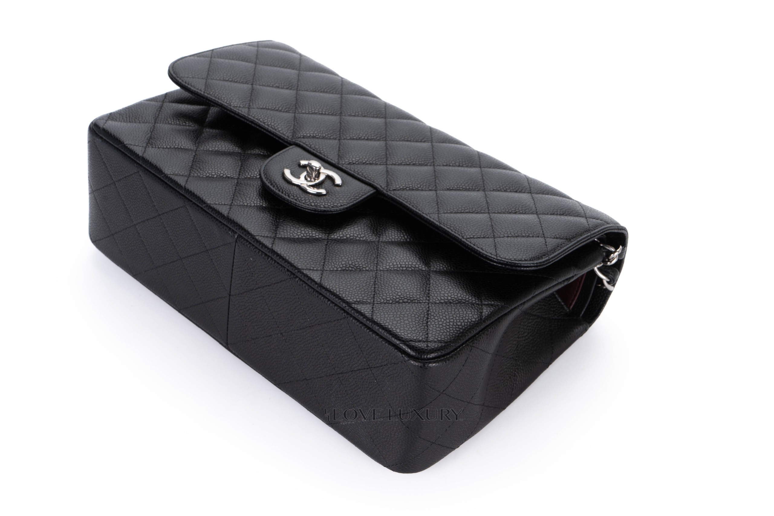 Chanel-Jumbo-Classic-Flap-Caviar-Black-Silver-Hardware-1499-13