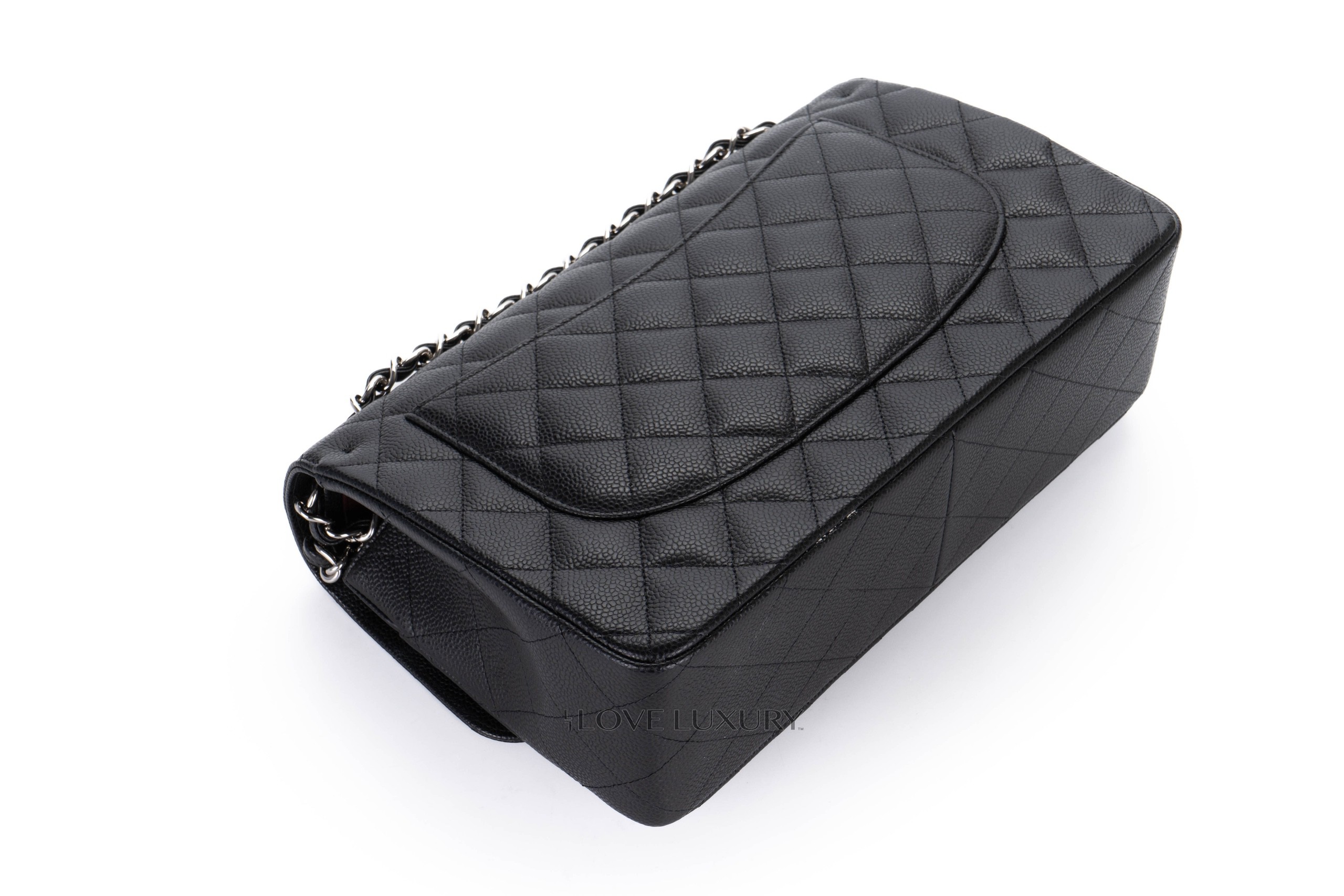 Chanel-Jumbo-Classic-Flap-Caviar-Black-Silver-Hardware-1499-14