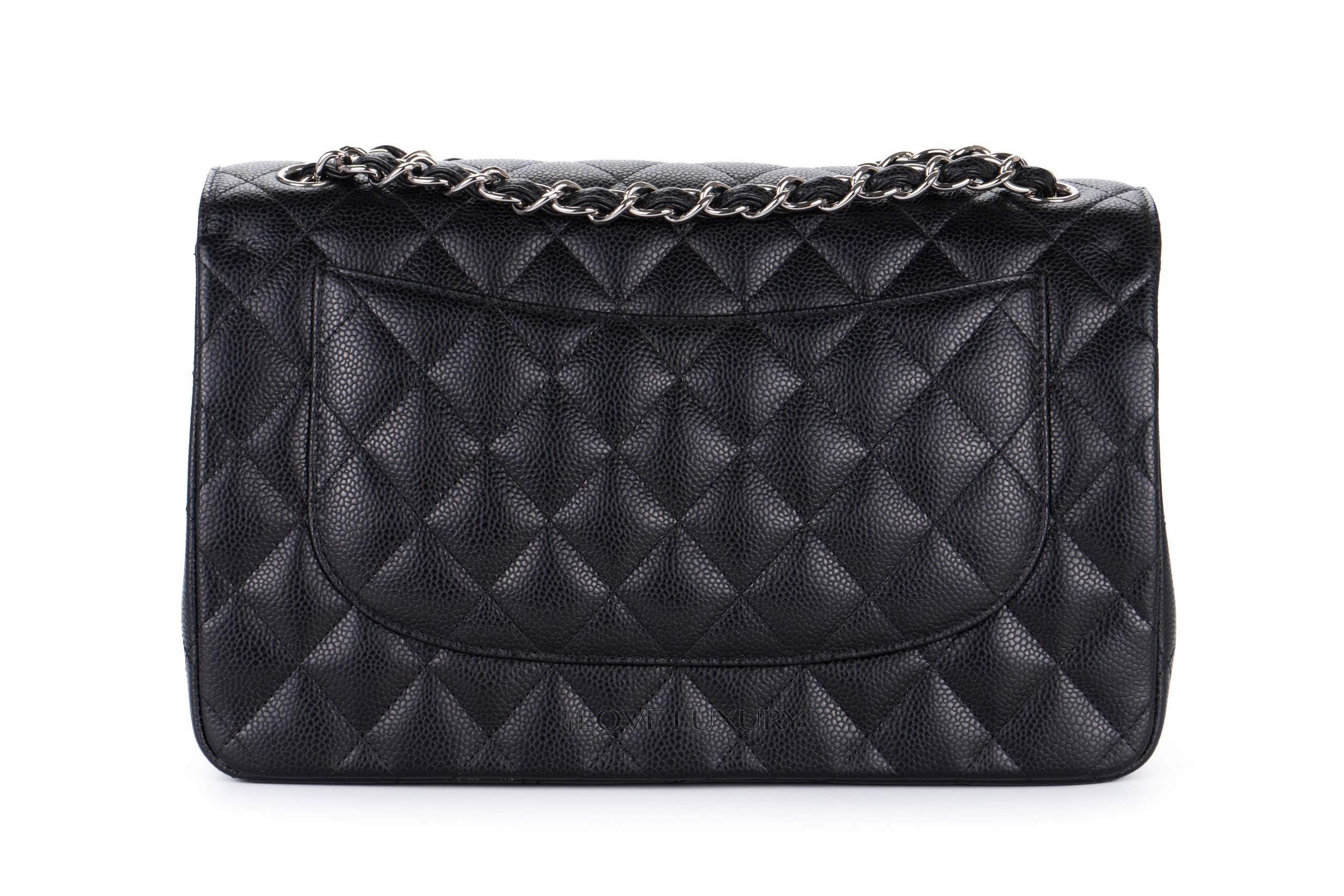 Chanel-Jumbo-Classic-Flap-Caviar-Black-Silver-Hardware-1499-3