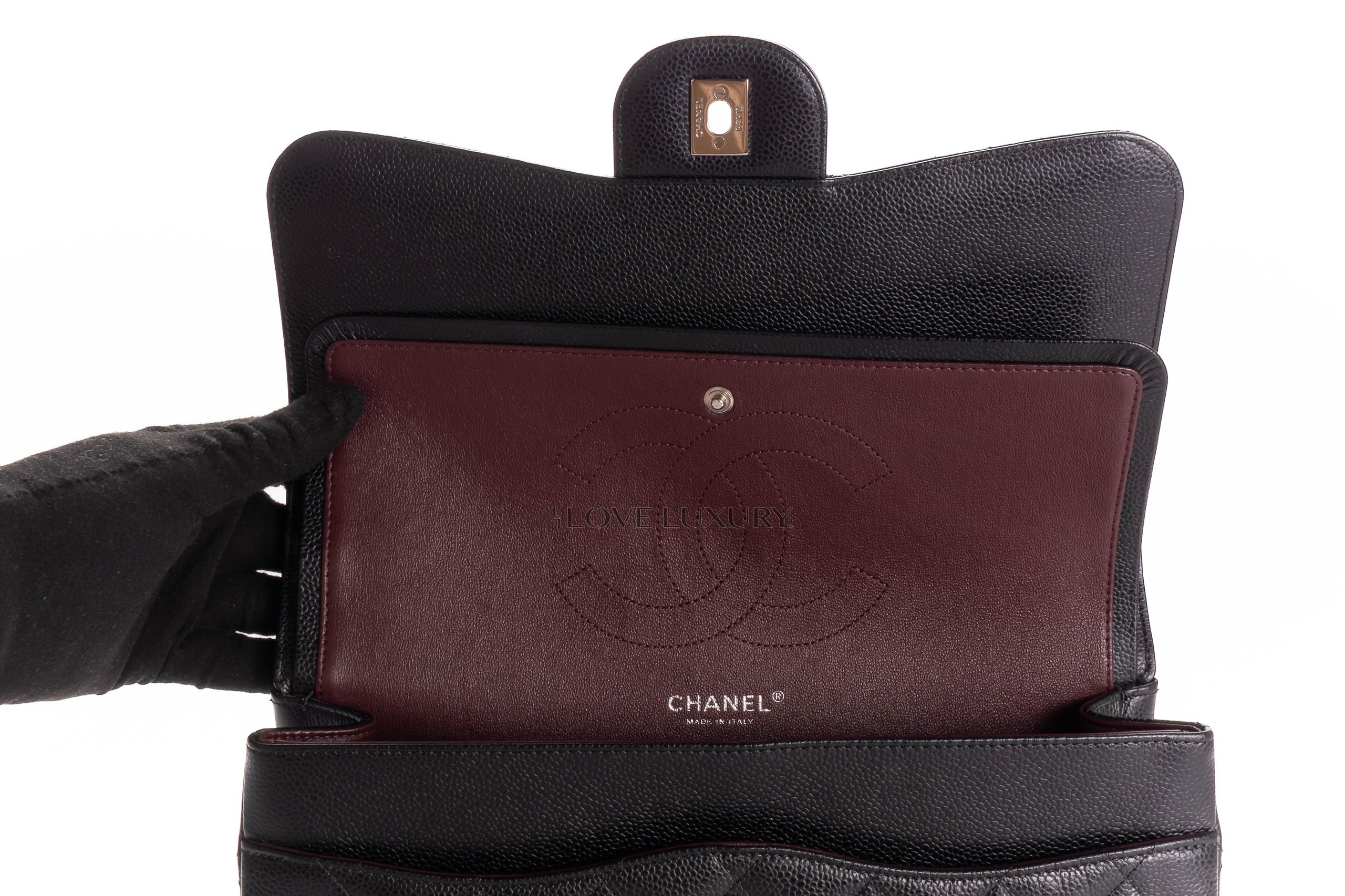 Chanel-Jumbo-Classic-Flap-Black-Caviar-Silver-Hardware-1867-10