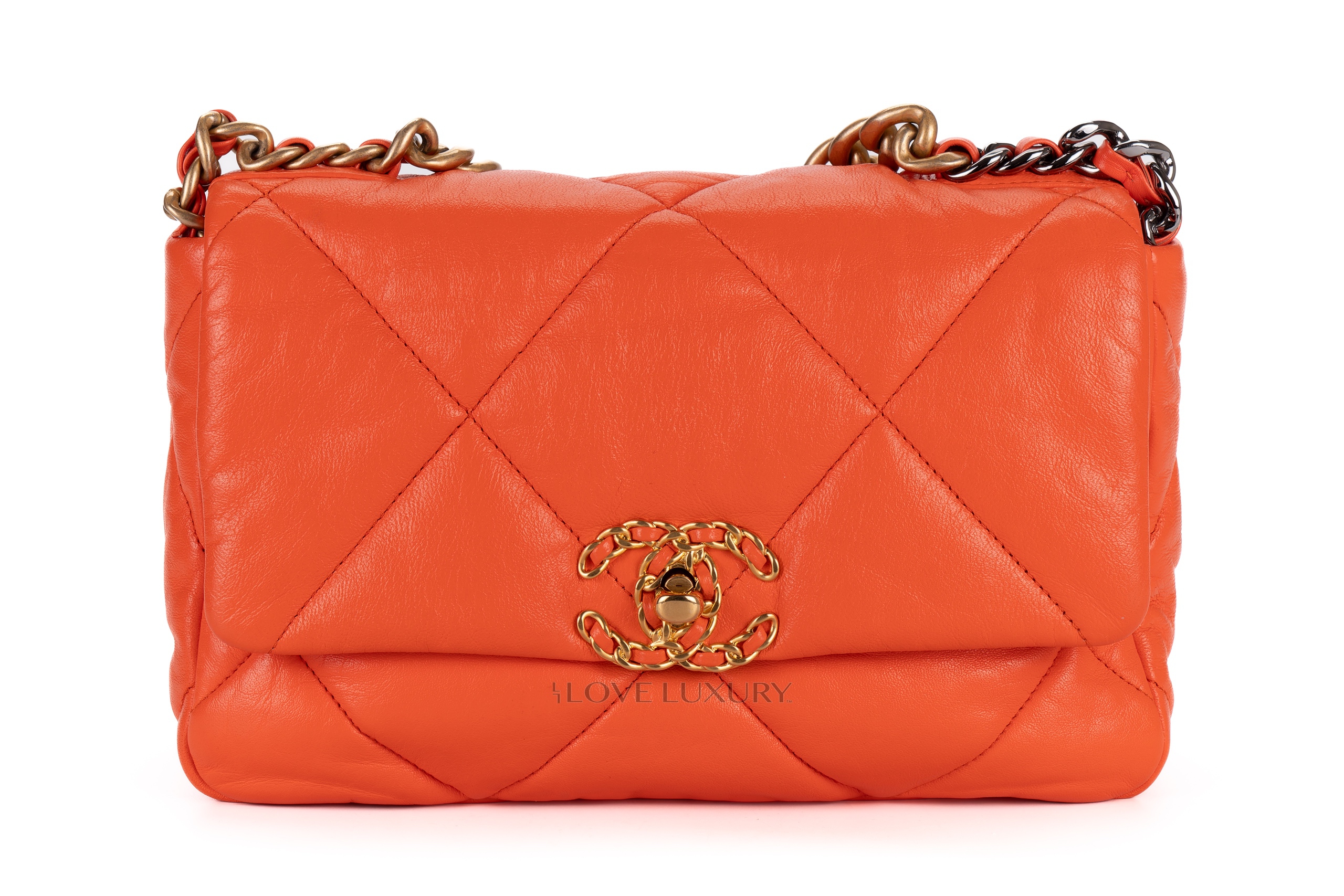 Chanel-19-Orange-Goatskin-Mixed-Hardware-1