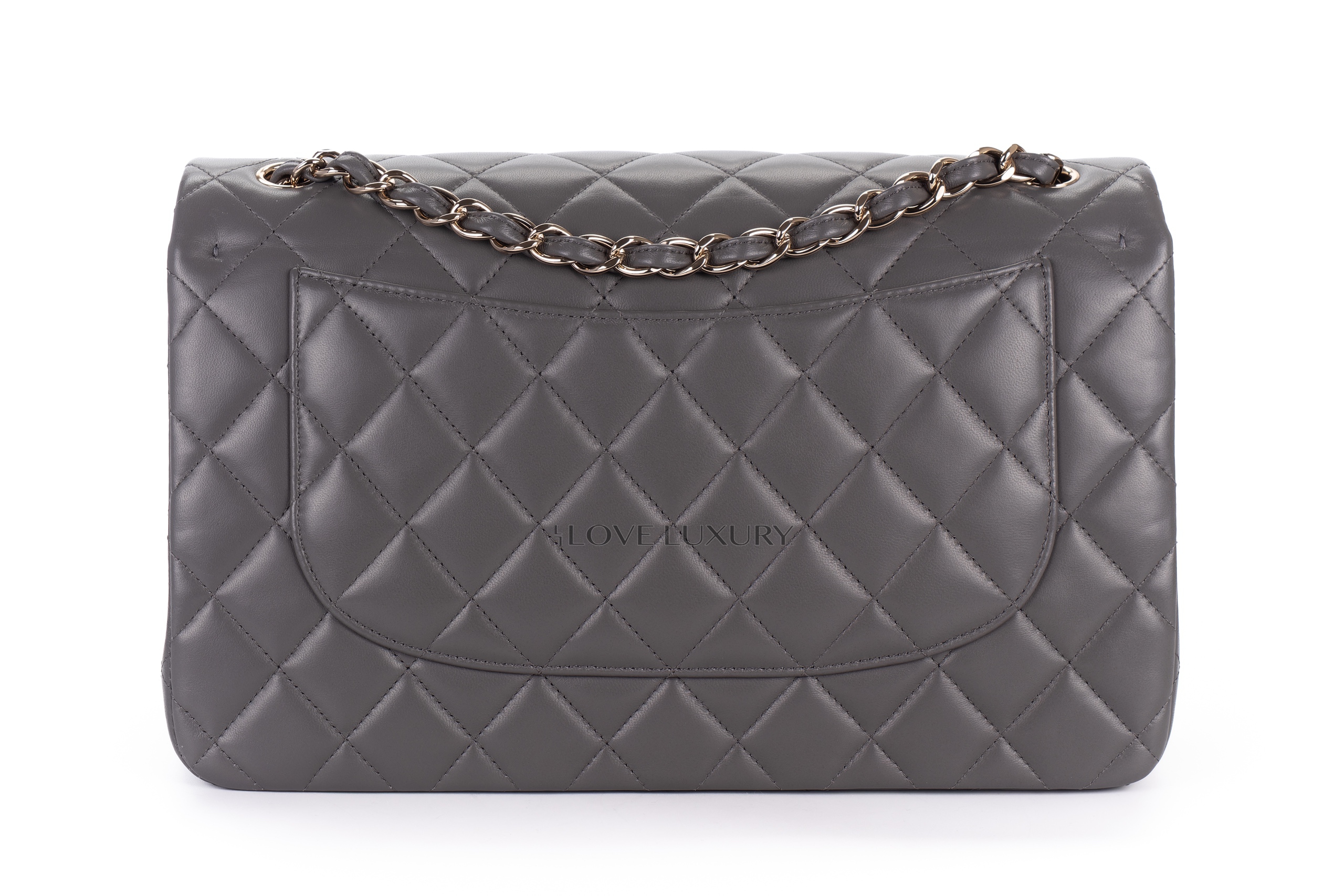 Chanel-Jumbo-Classic-Flap-Light-Grey-Lamsbkin-Light-Gold-Hardware-3