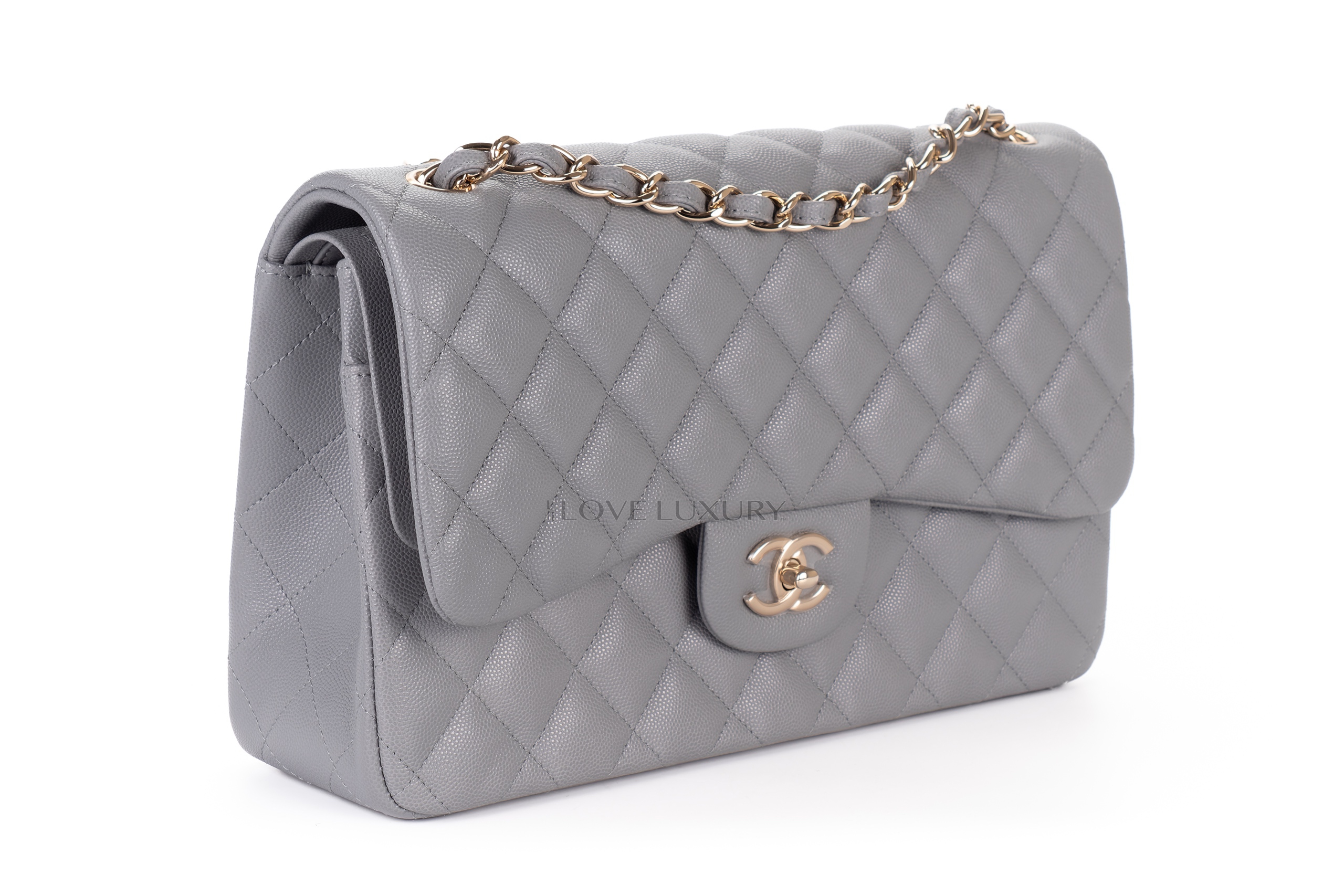 Chanel-Jumbo-Grey-Pale-Caviar-Light-Gold-Hardware-2